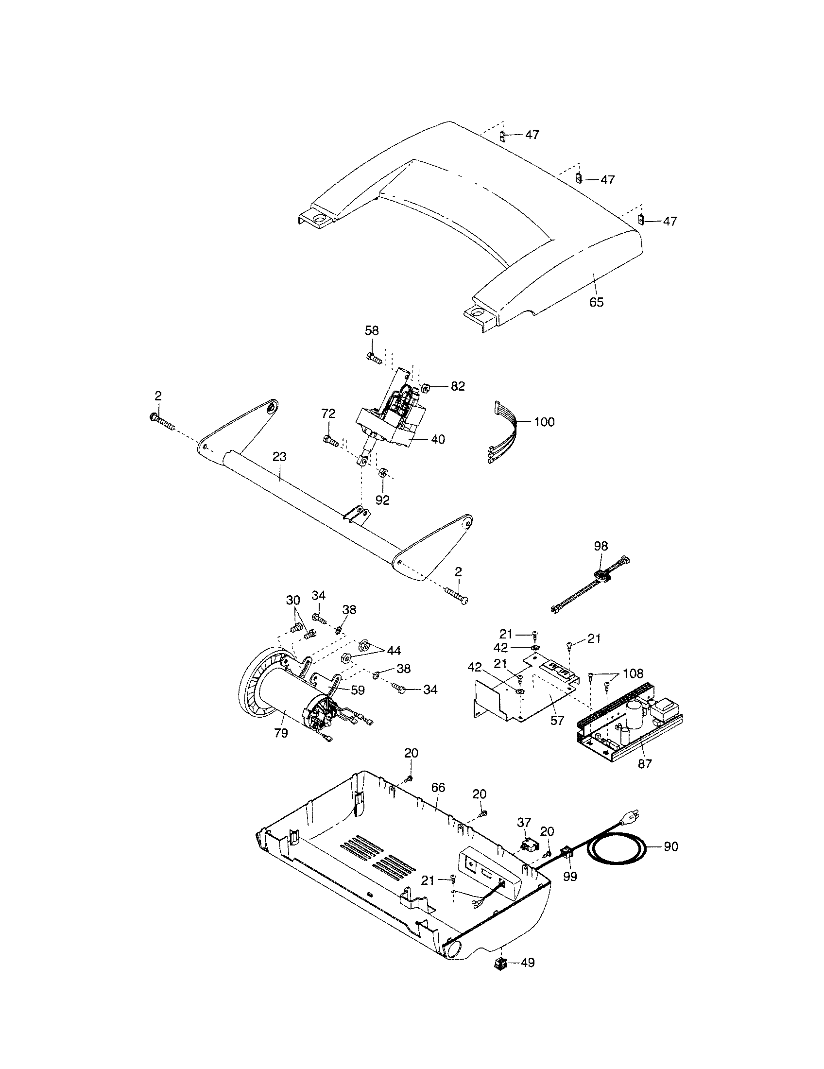 Proform 831248030 hood/motor diagram