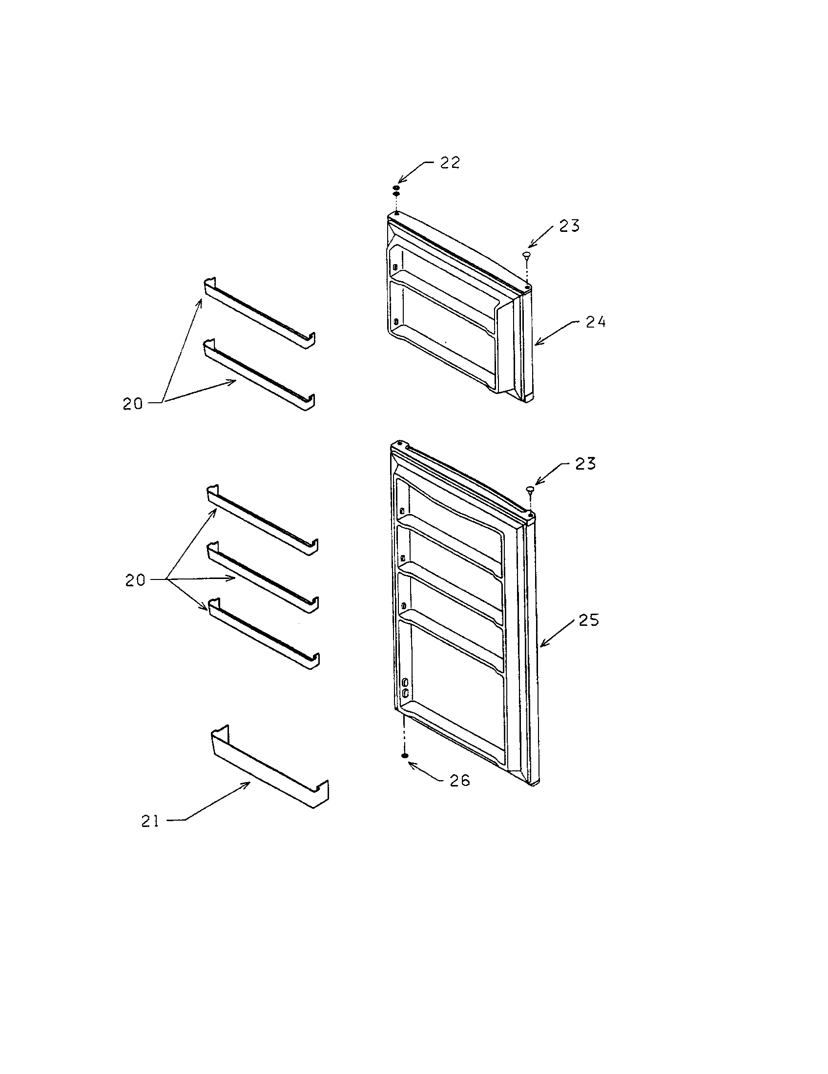 Kenmore 56461040 doors diagram