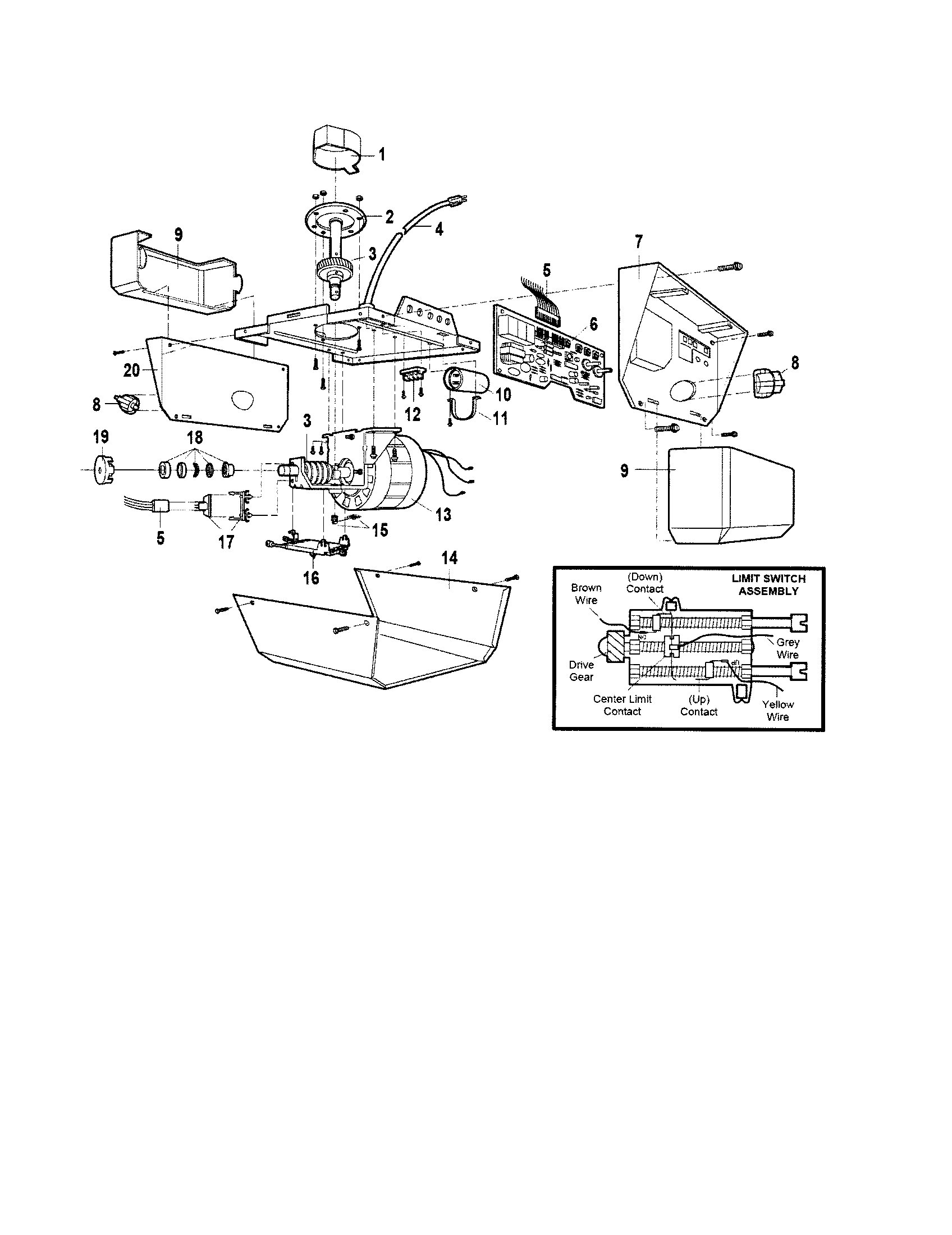 Craftsman 13953662SRT2 opener assembly diagram
