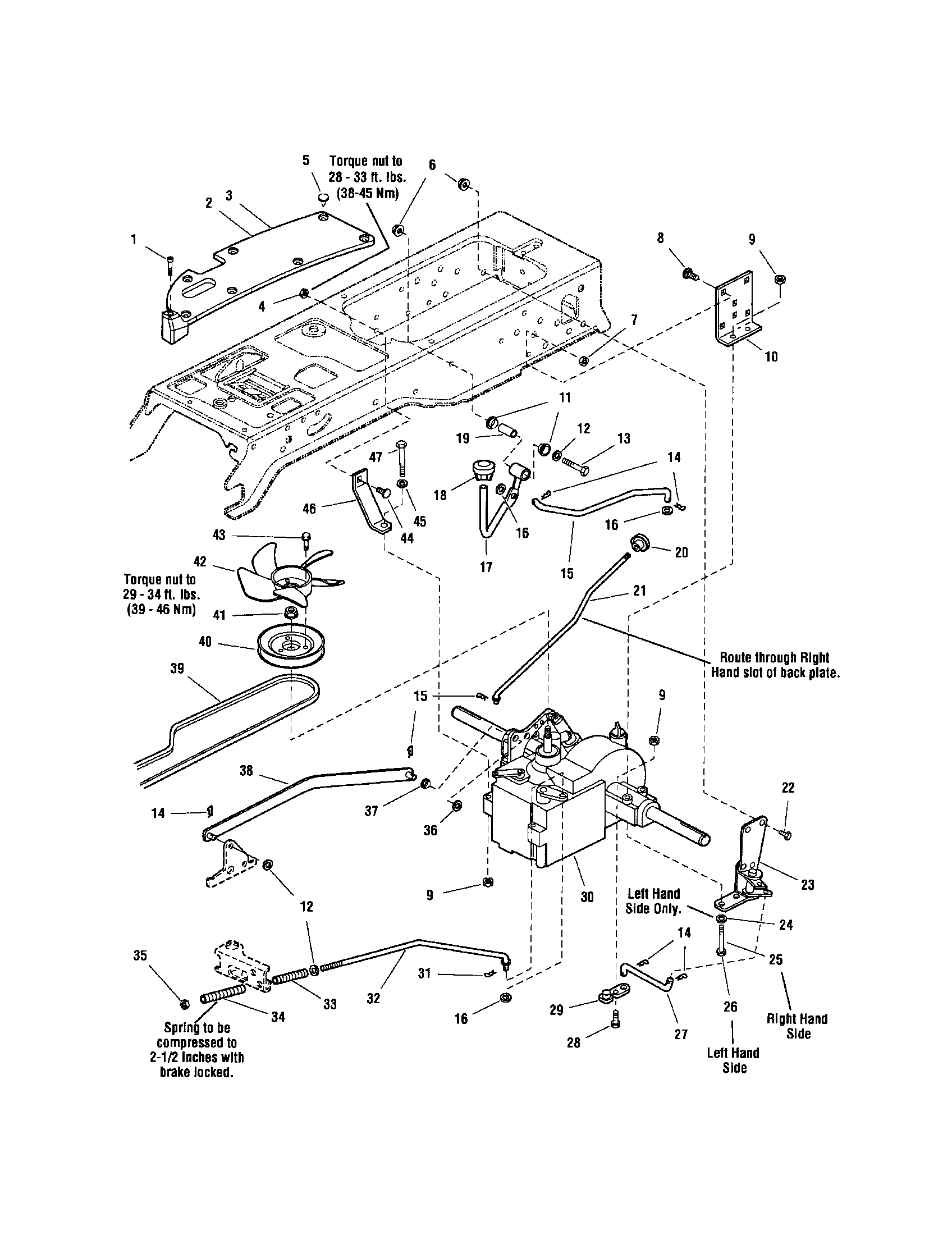 Snapper YT2050 (2690109) tranmission-k66 diagram