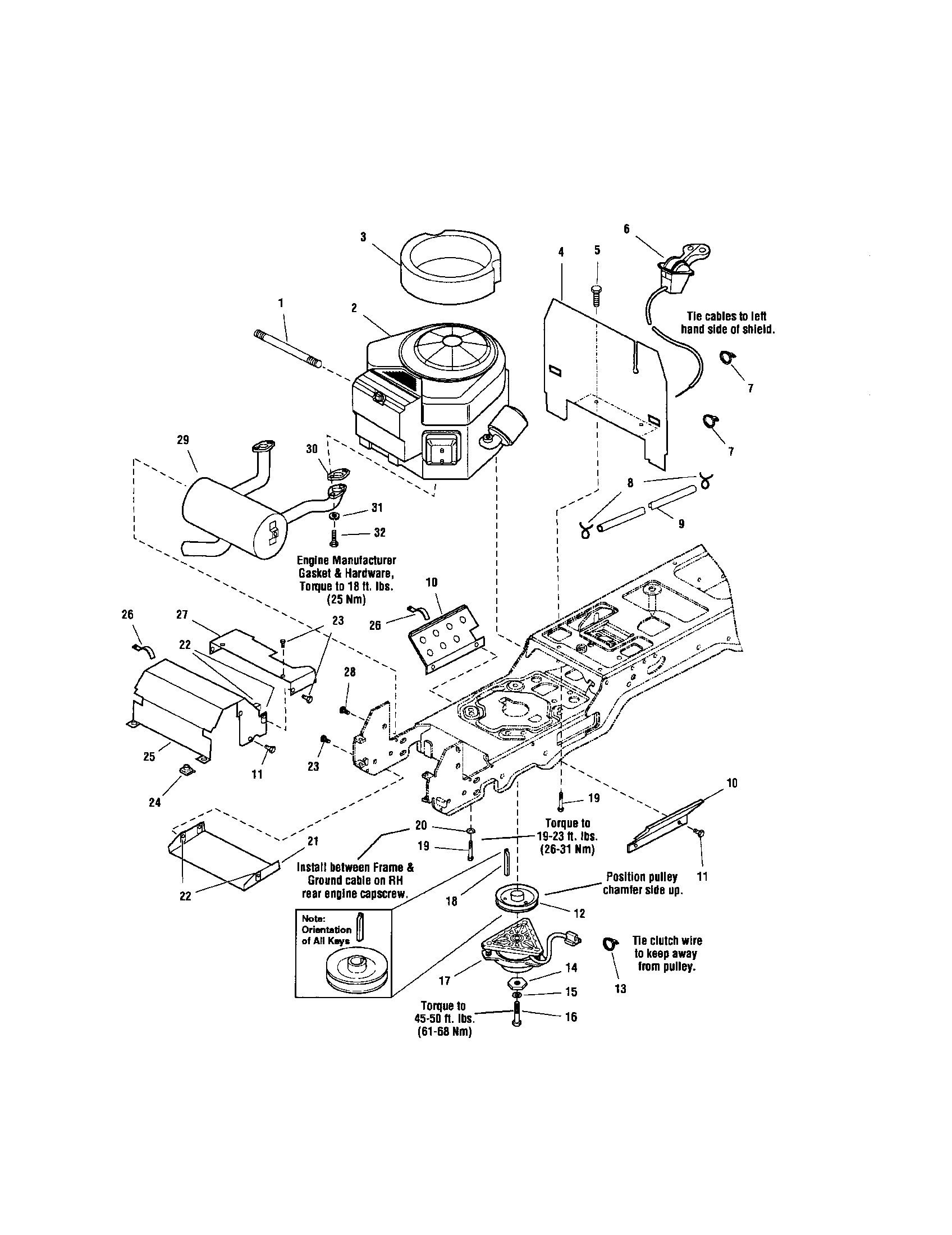 Snapper YT2050 (2690109) engine-16hp b&s vang diagram