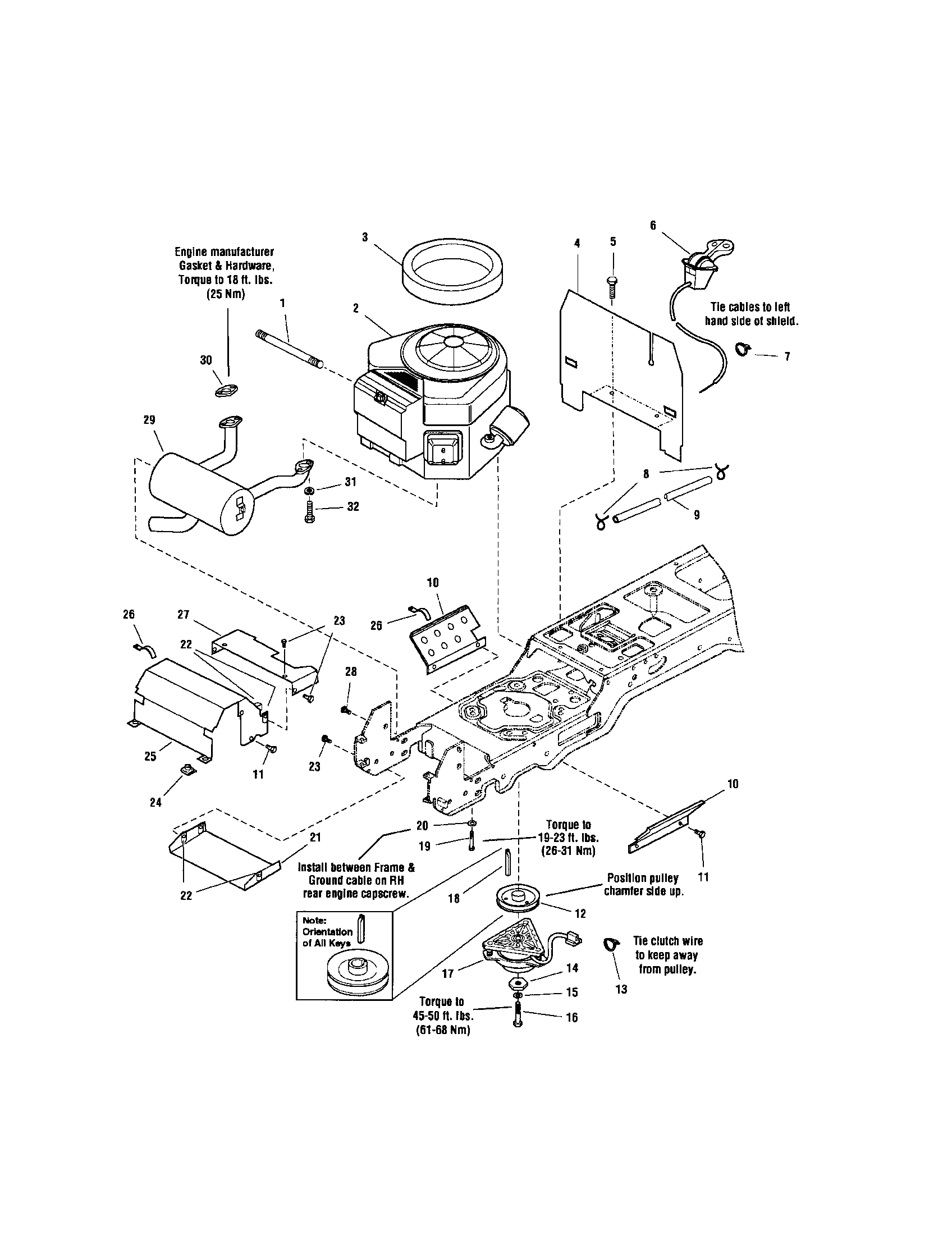 Snapper YT2050 (2690109) engine-18hp b&s vang diagram