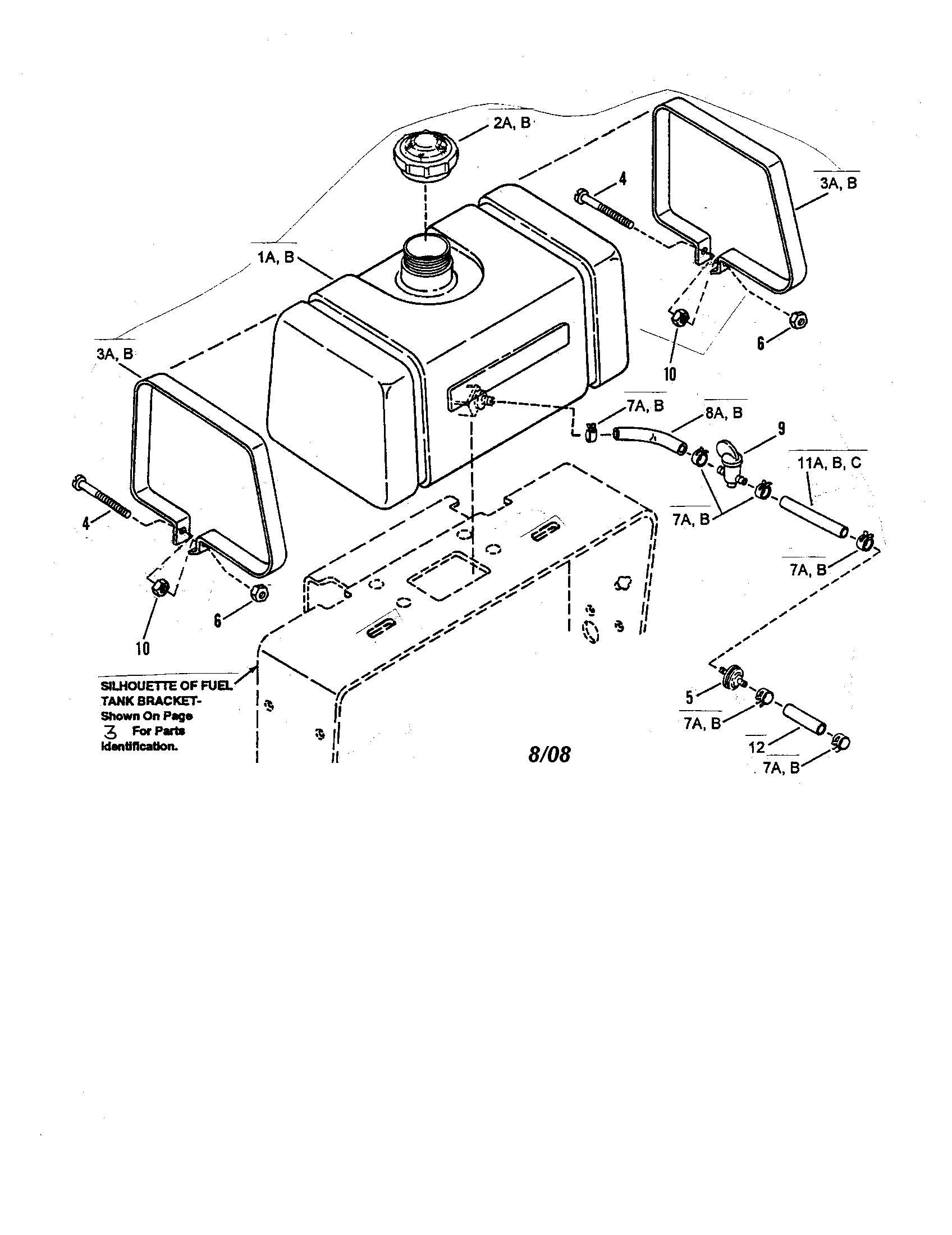 Snapper SPP140KW fuel tank diagram