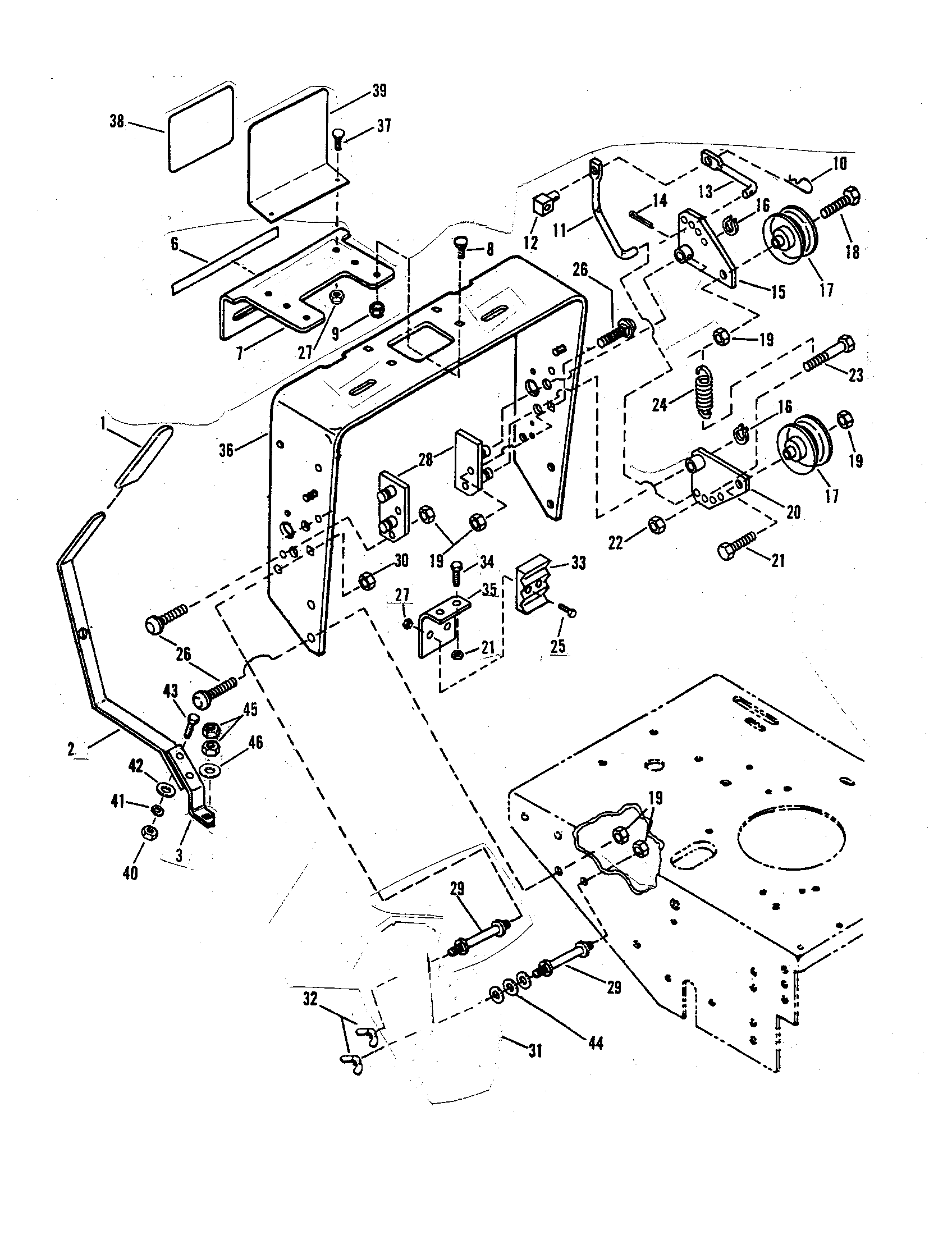 Snapper SPP140KW tank bracket diagram