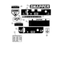 Snapper SPL1250KW decals diagram