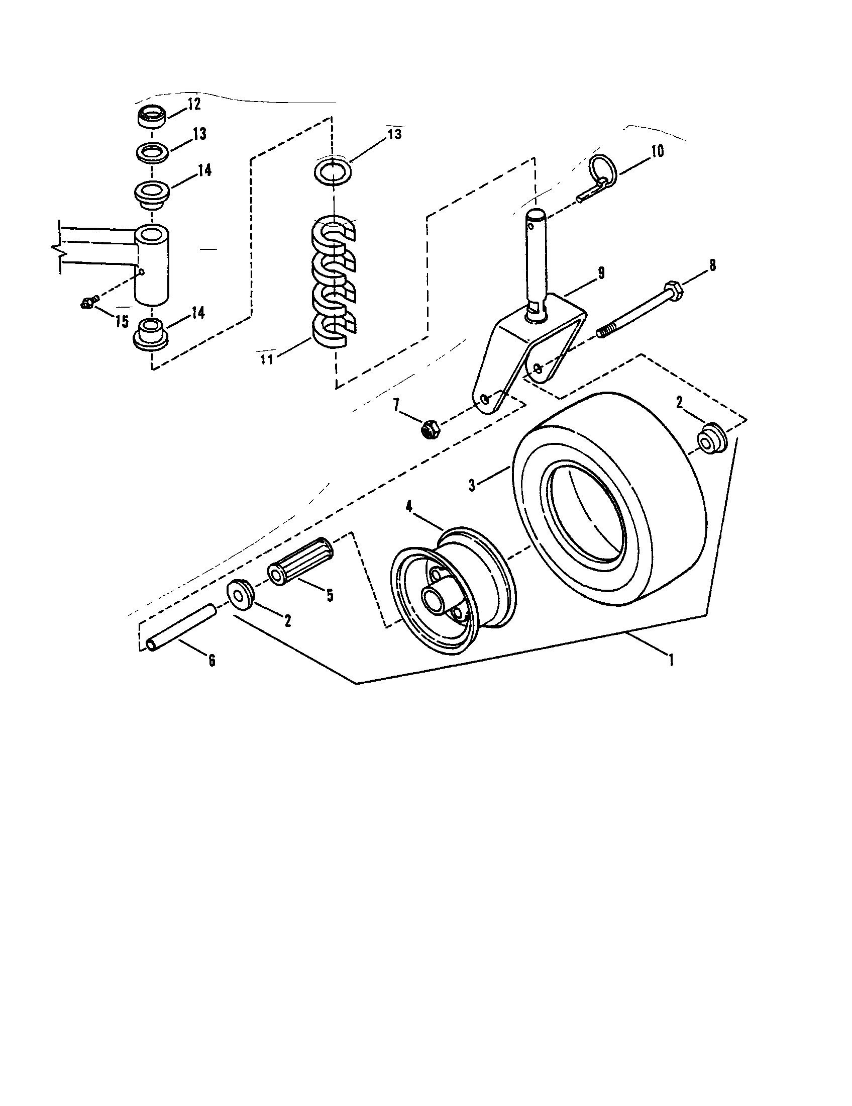 Snapper SPP140KW caster/wheel/tire diagram