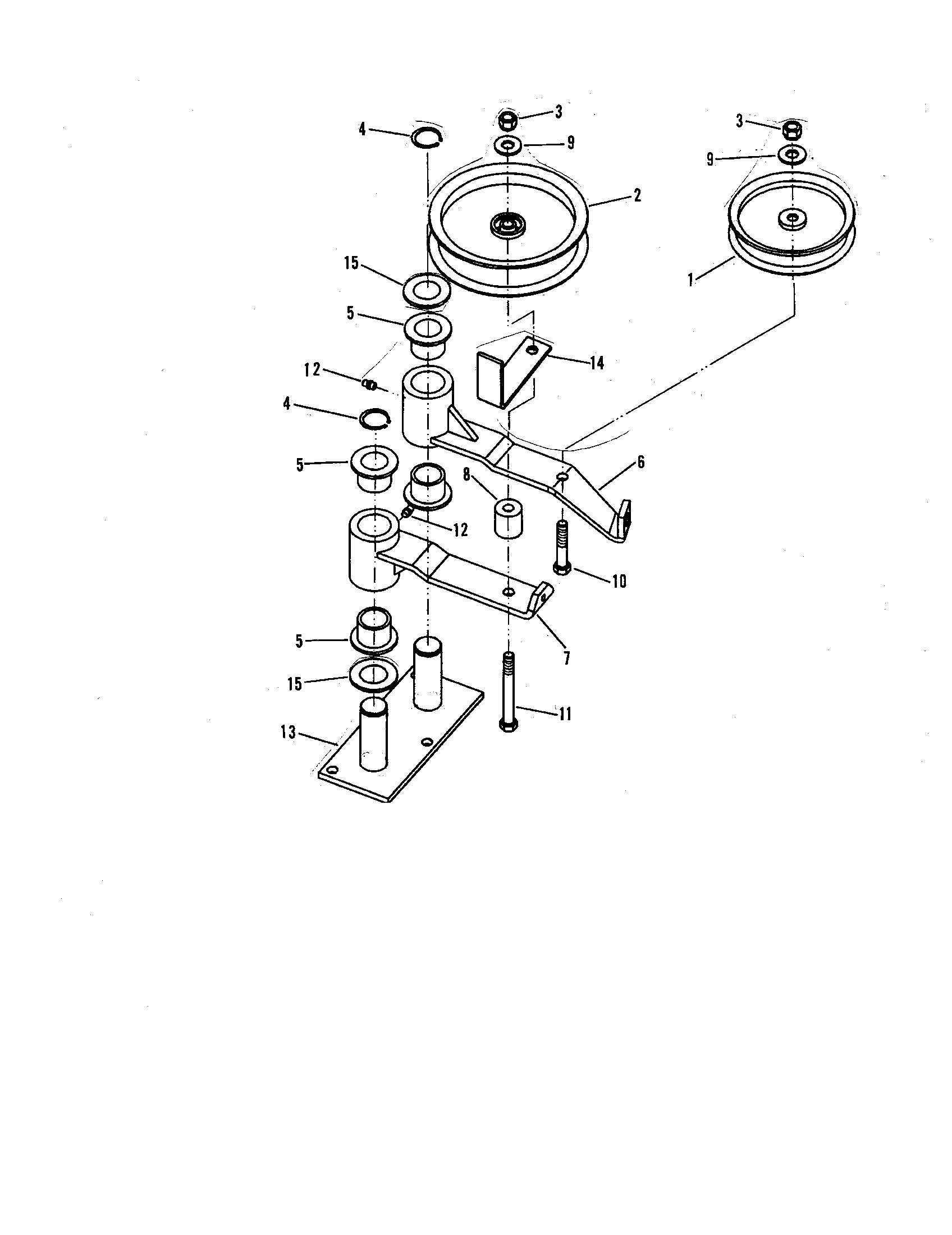 Snapper SPP140KW blade deck idler (sp480, spa480) diagram