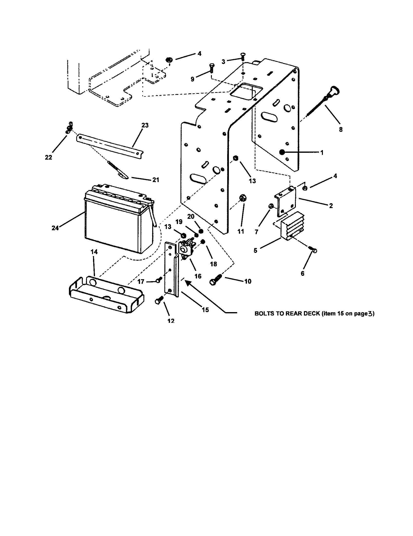 Snapper SPA520-SERIES 0 tank bracket diagram
