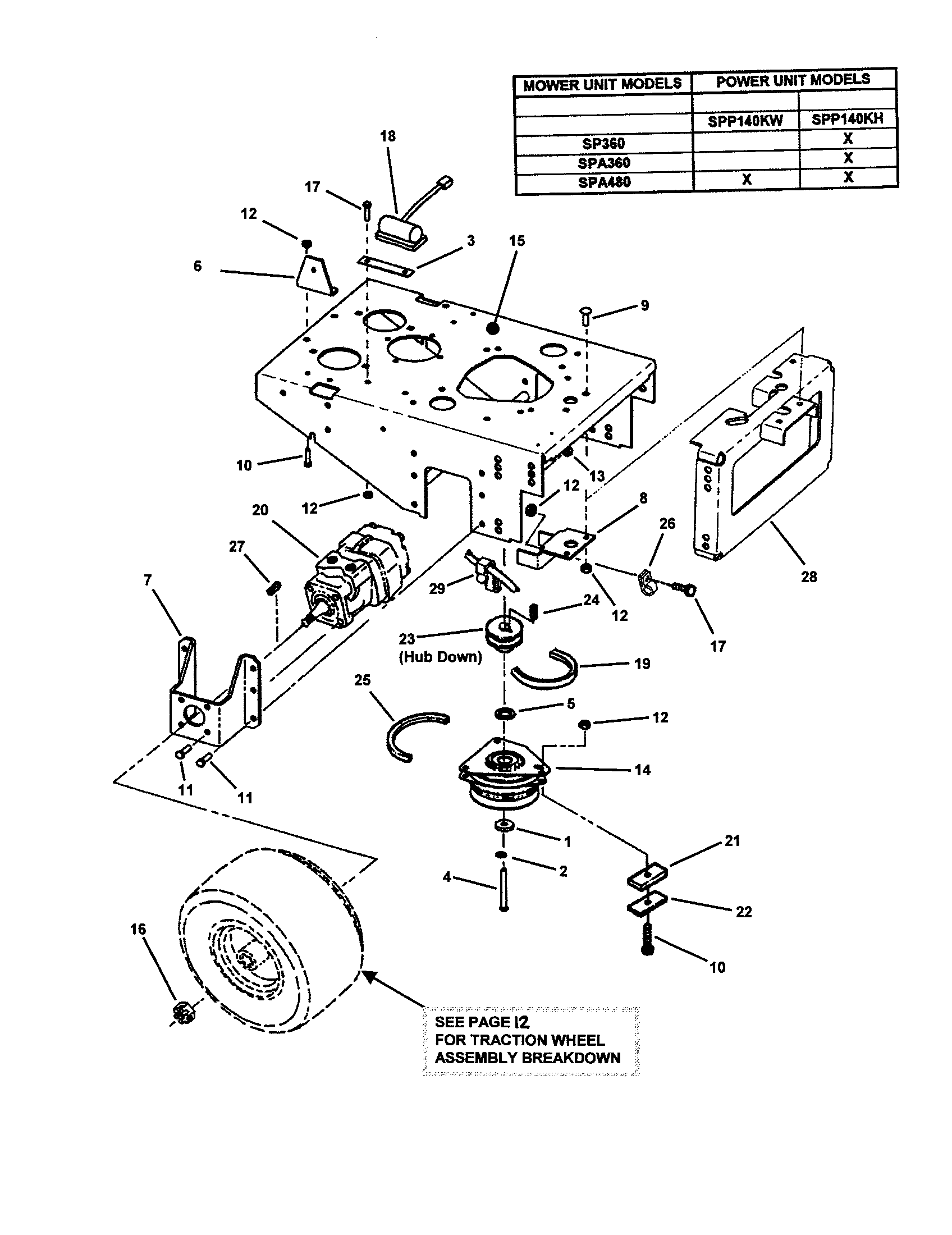 Snapper SPA520-SERIES 0 rear deck diagram