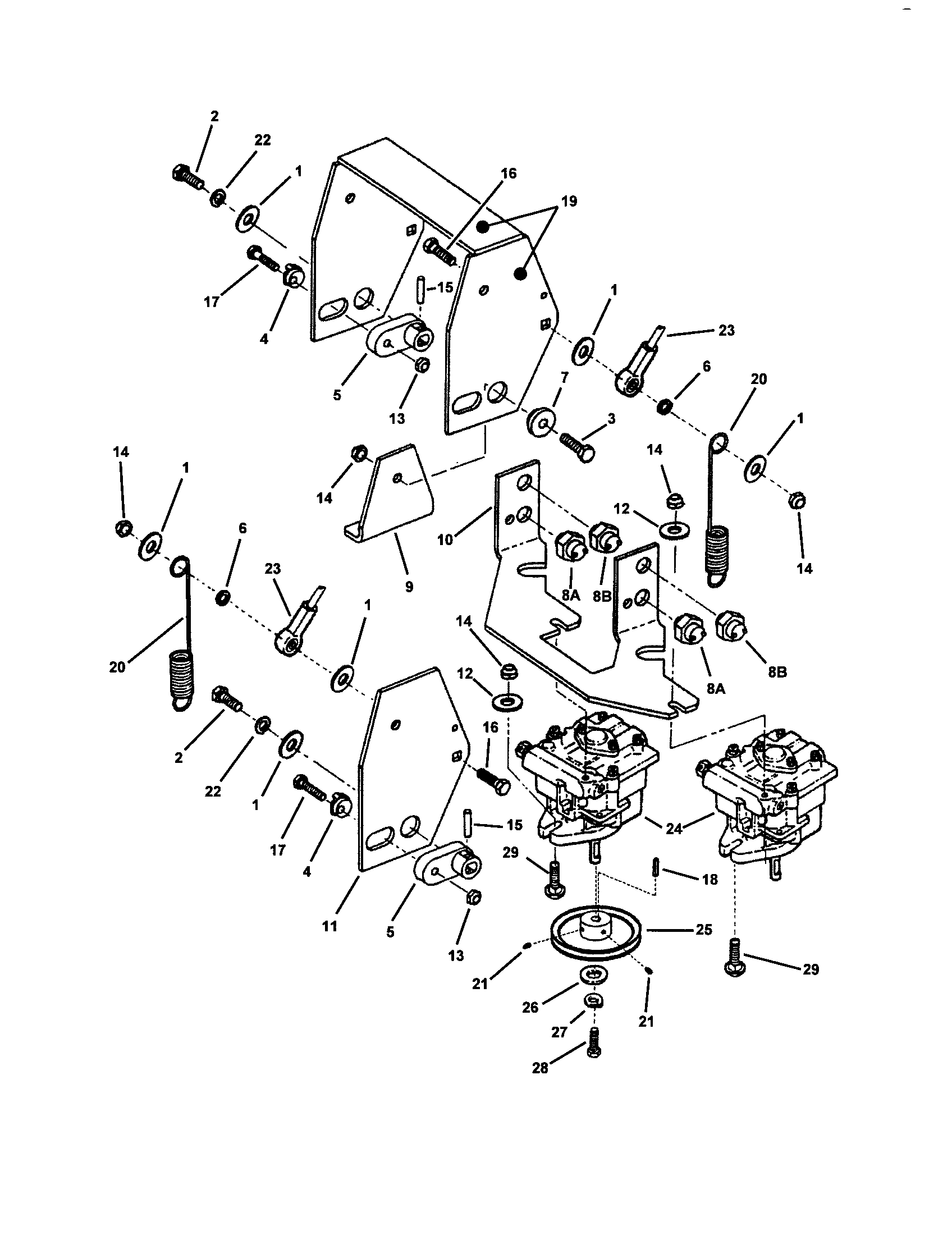 Snapper SPA520-SERIES 0 pump and shelf diagram