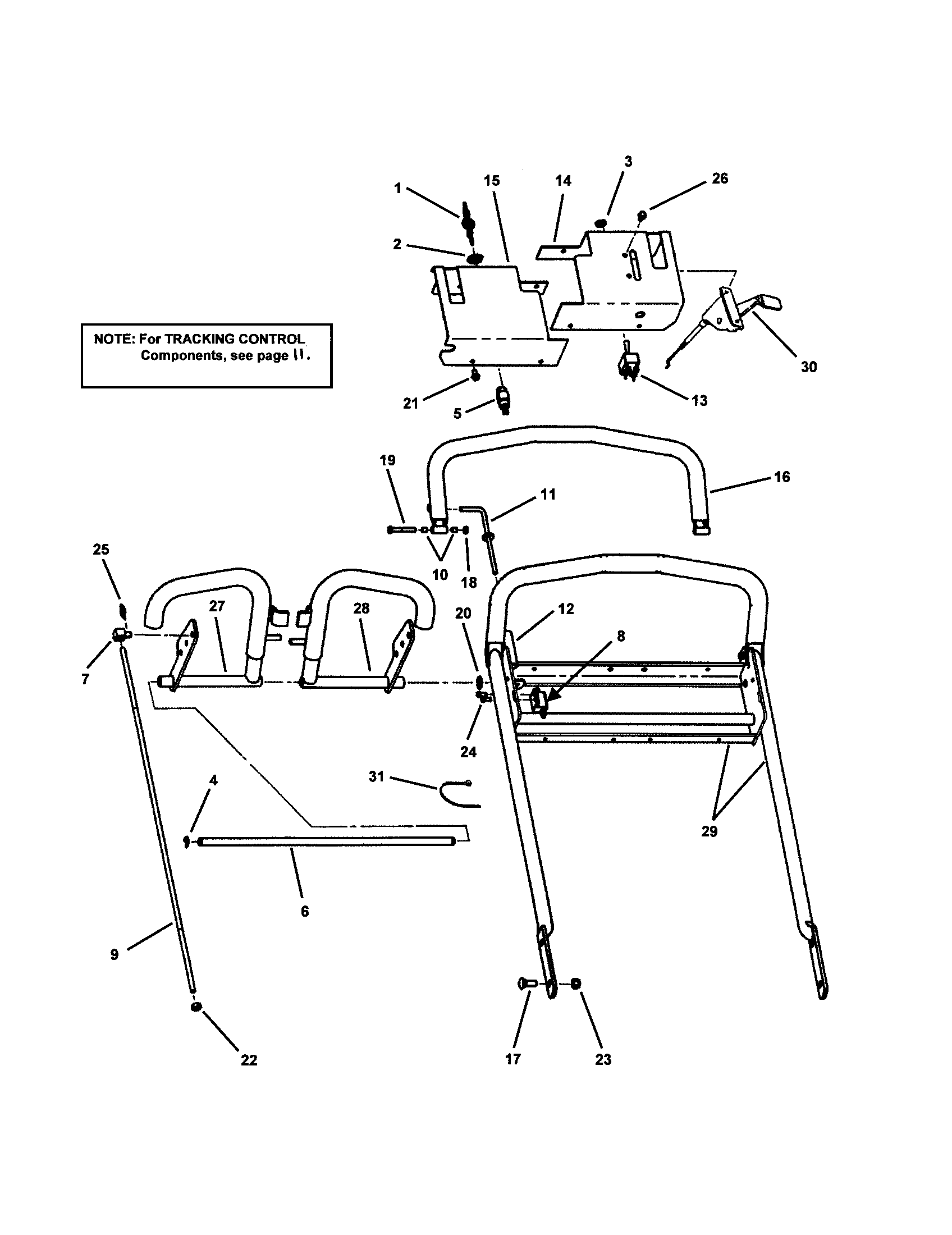 Snapper SPA520-SERIES 0 loop handle and control diagram