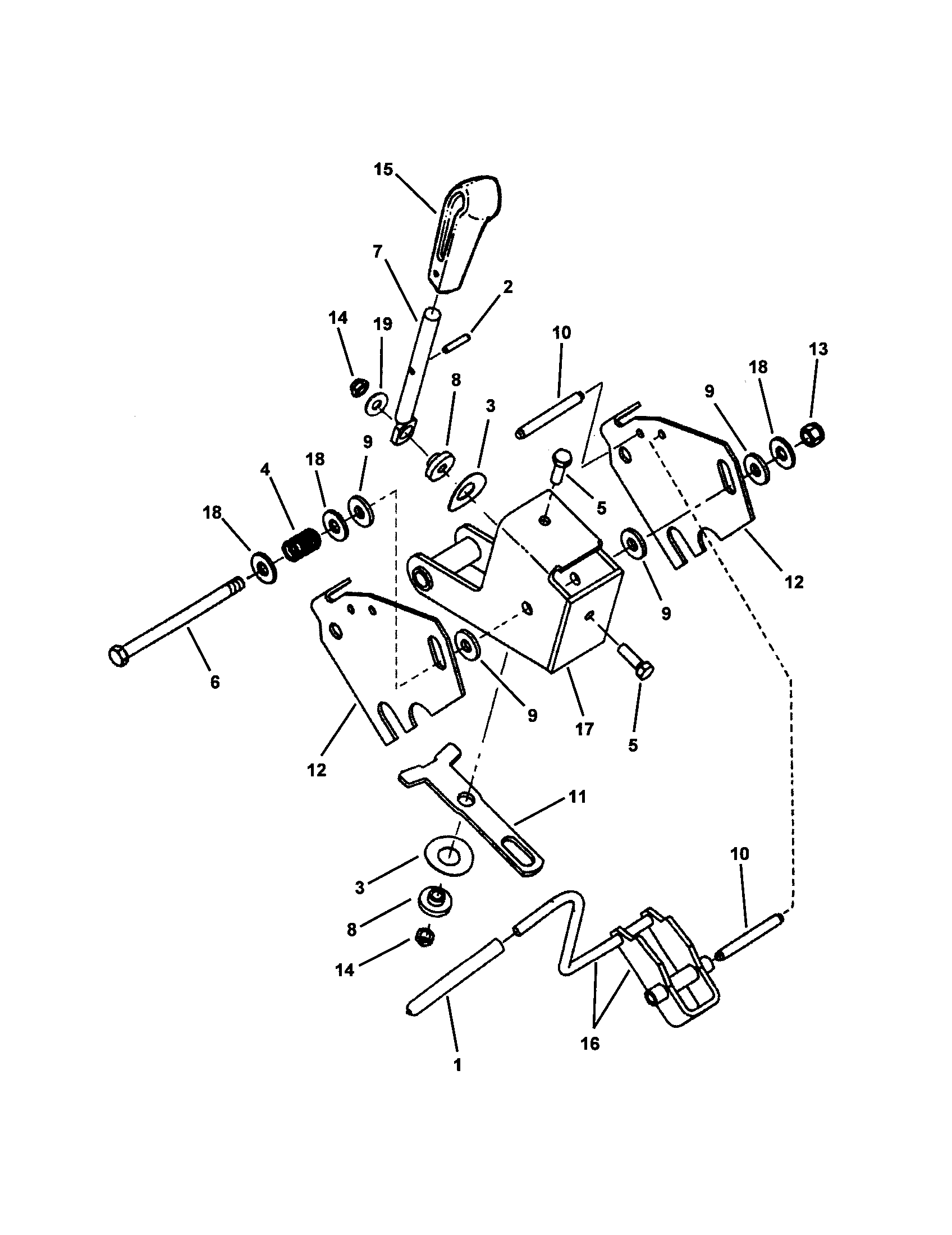 Snapper SPA520-SERIES 0 tracking control diagram