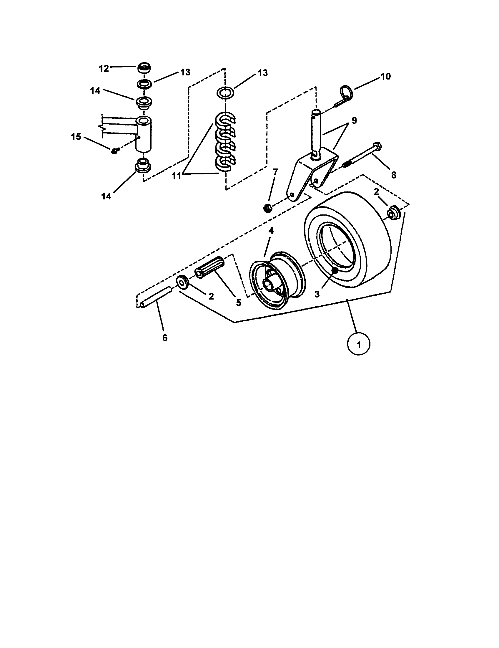 Snapper SPA520-SERIES 0 caster/wheel/tire diagram