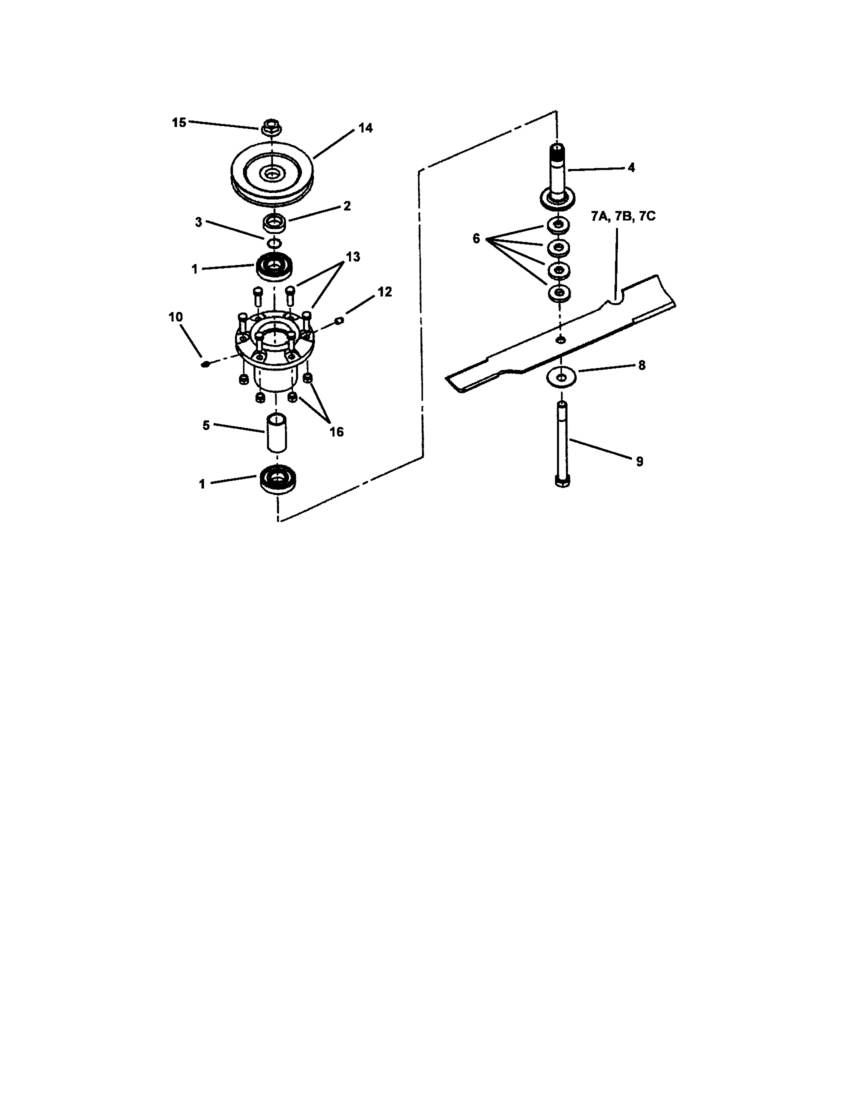 Snapper SPA520-SERIES 0 cutter housing diagram