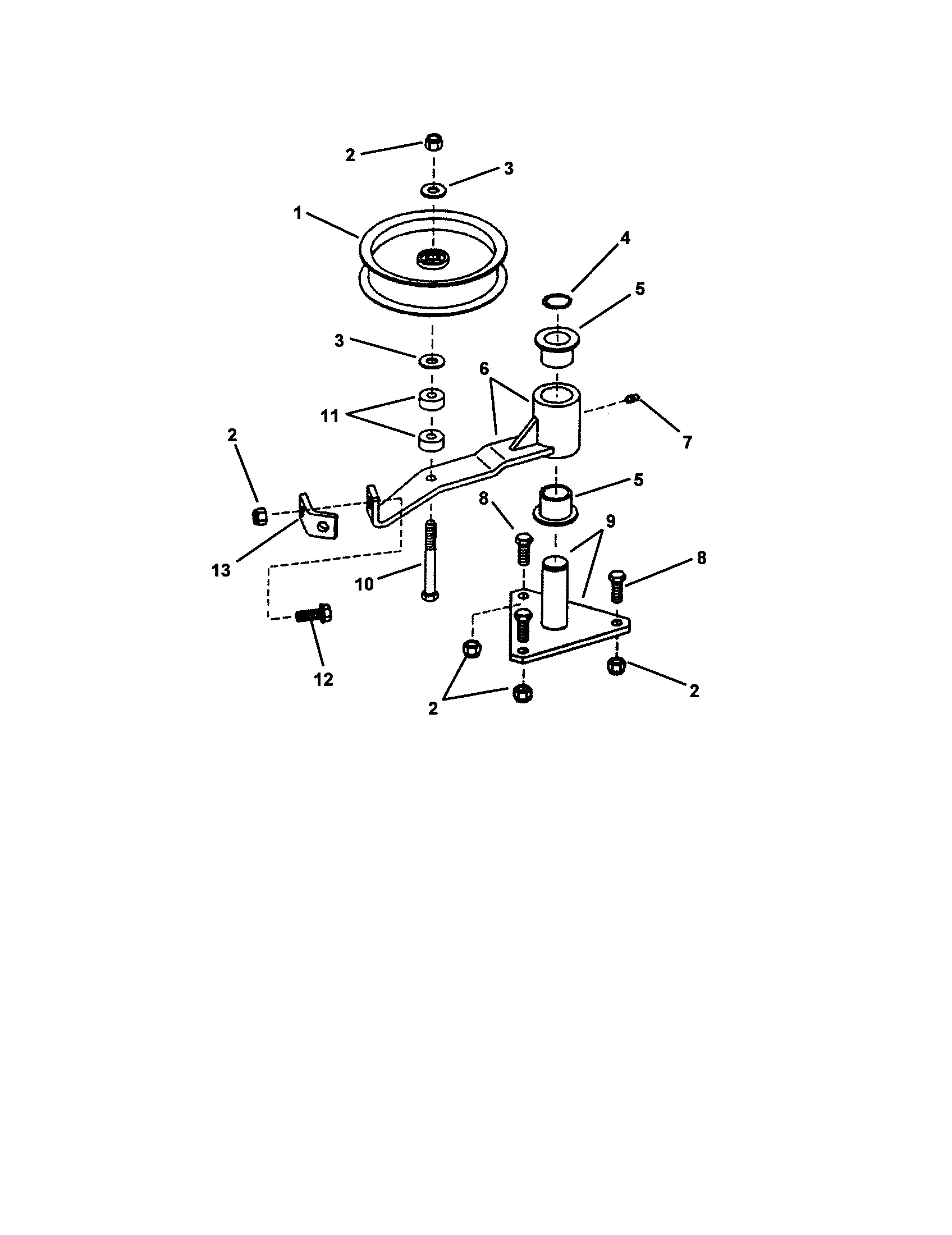 Snapper SPA520-SERIES 0 36" deck idler diagram