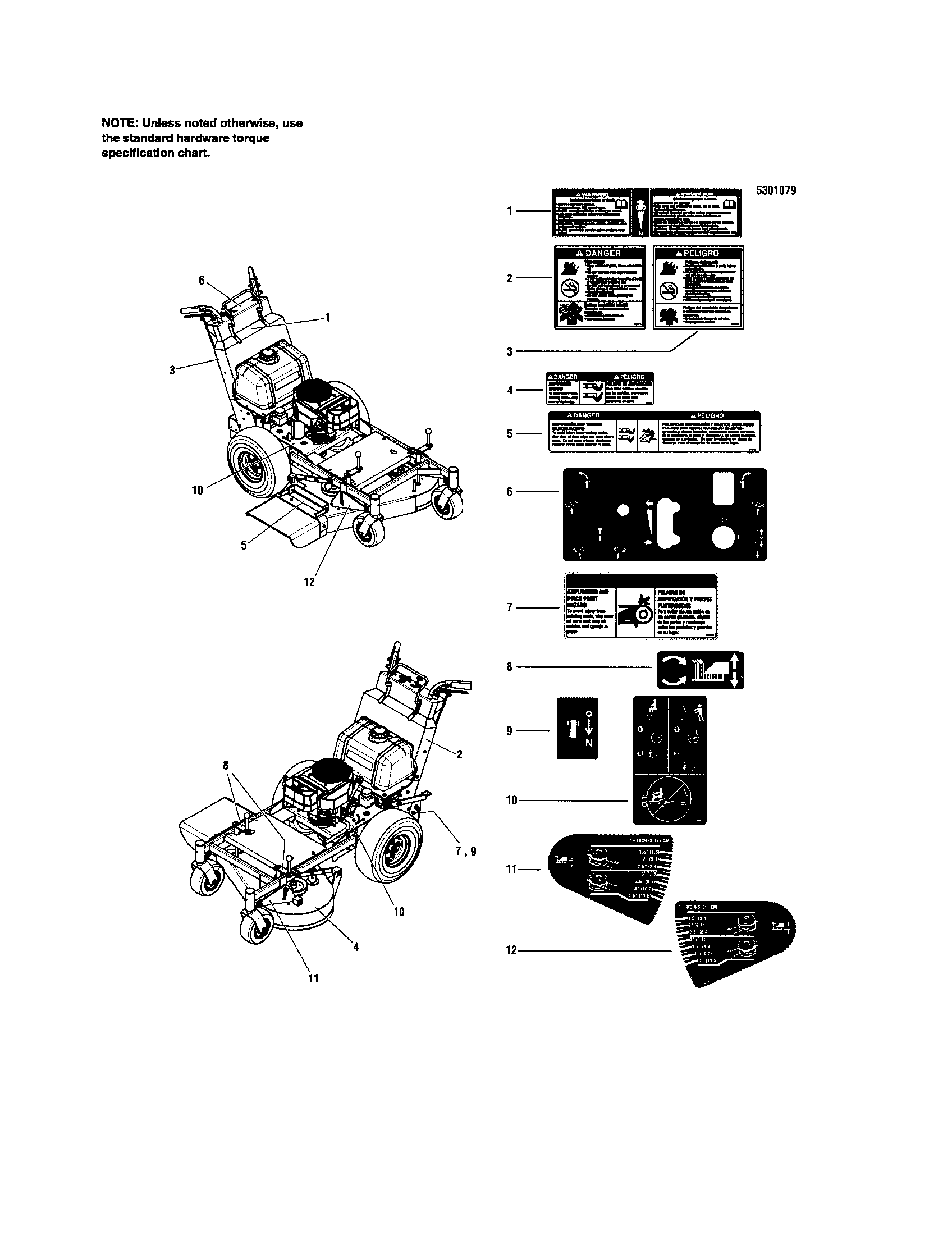 Snapper 5900700 decal-safety/operation diagram