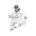 Snapper R195517B engine, cutting deck/blade diagram
