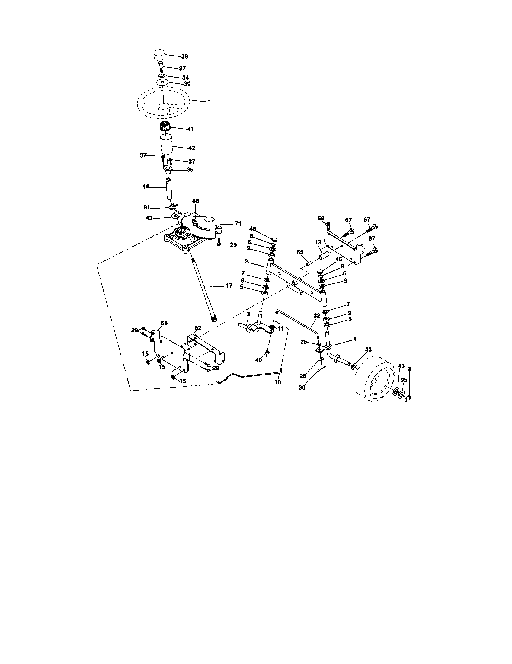 Craftsman 917256720 steering diagram