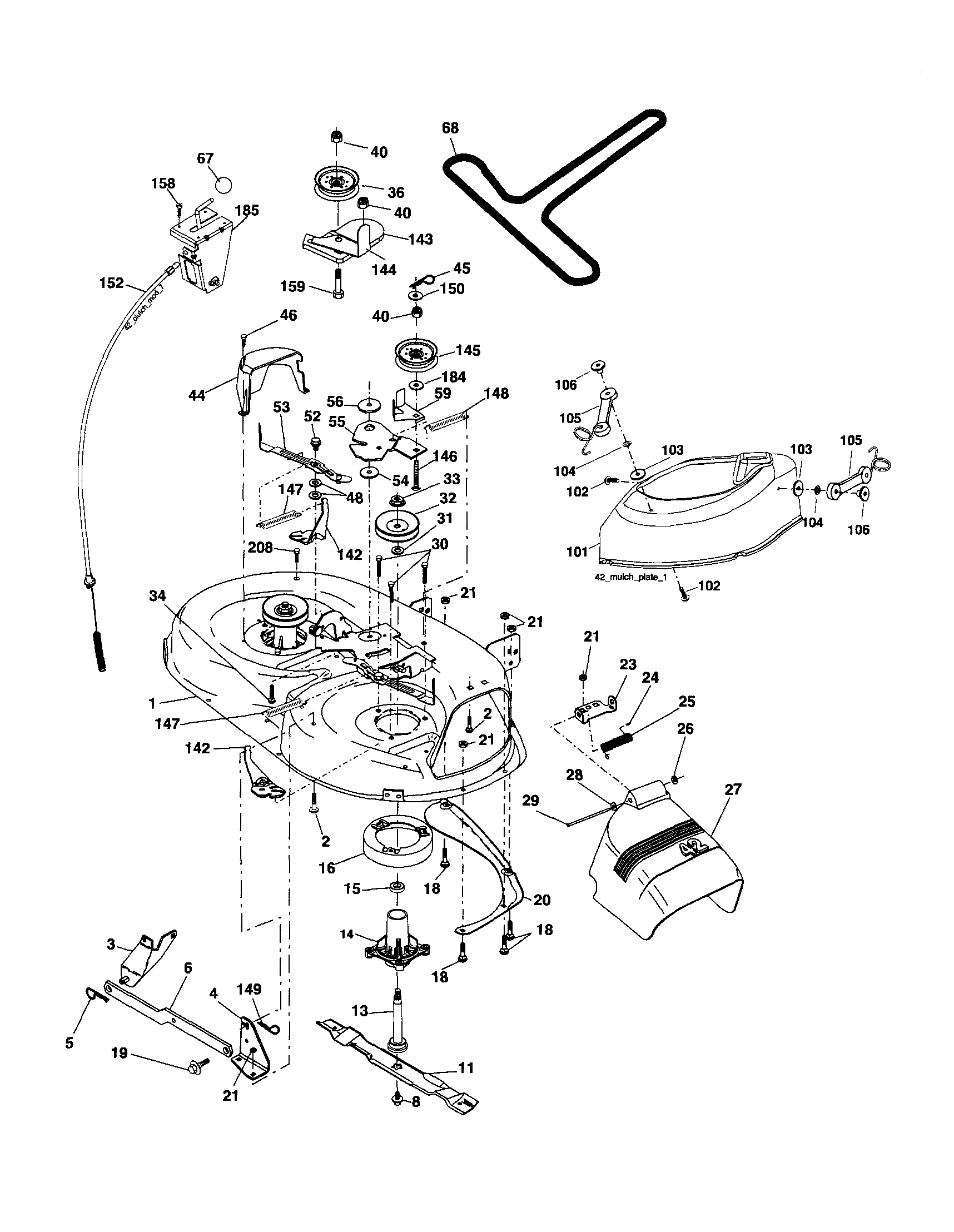 Craftsman 917256720 mower deck diagram