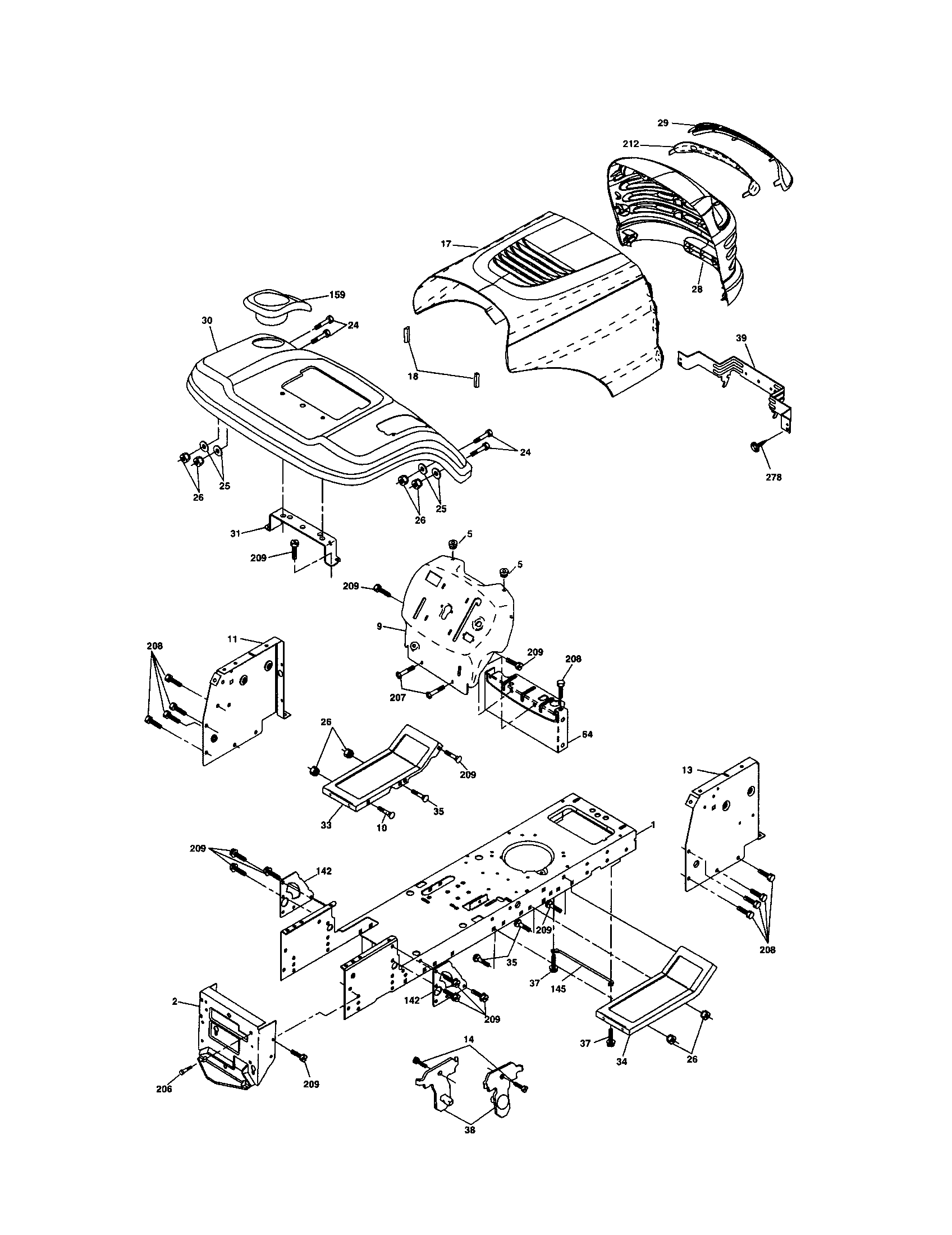 Craftsman 917257400 chassis and enclosures diagram