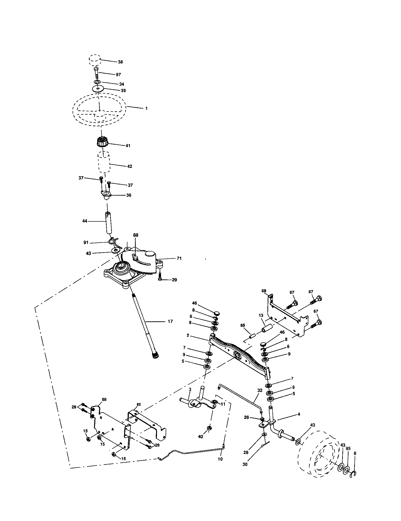 Craftsman 917257400 steering diagram