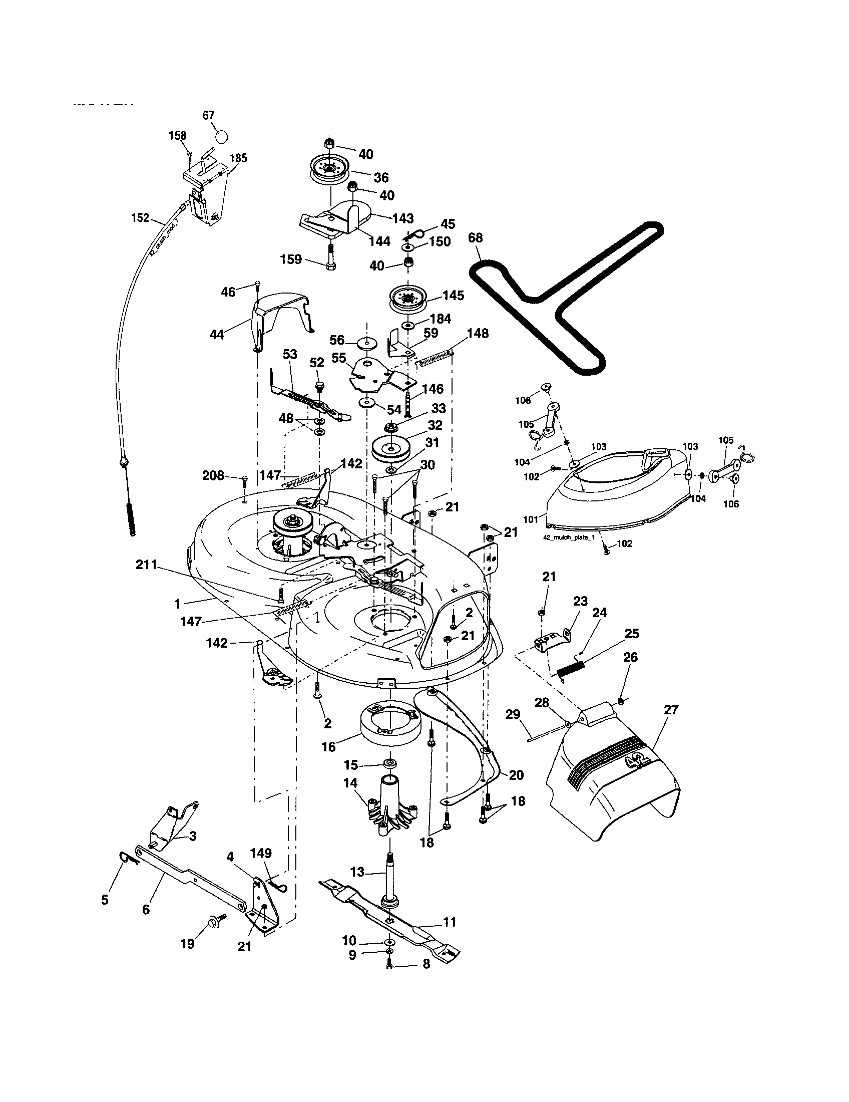 Craftsman 917257400 mower diagram