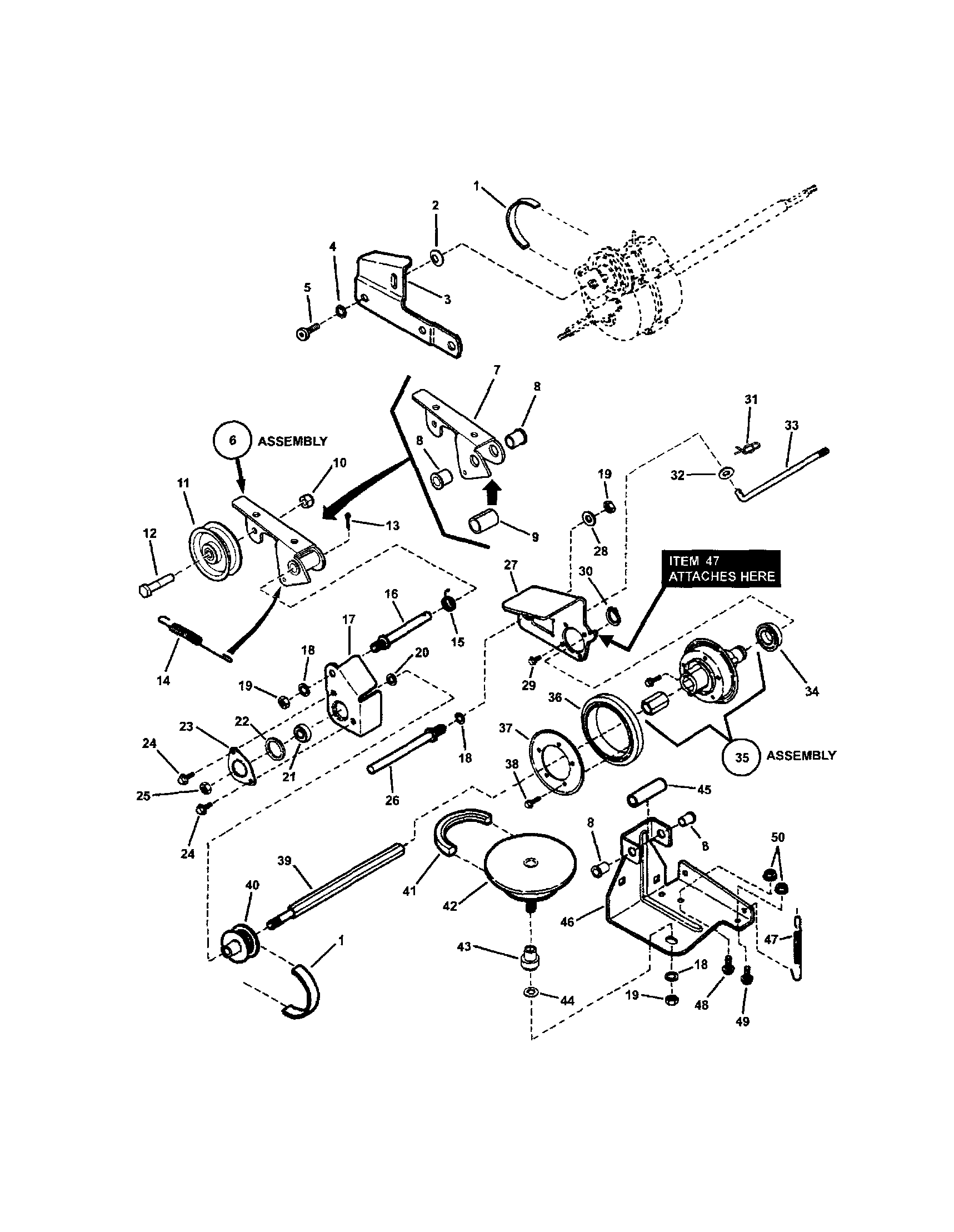 Snapper CP216019KWV (7800037) drive system self-propelled diagram