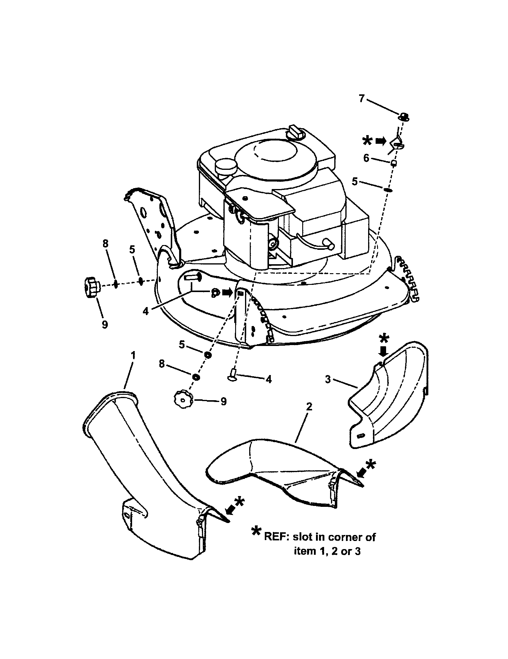 Snapper CP216019KWV (7800037) side chute adapter diagram