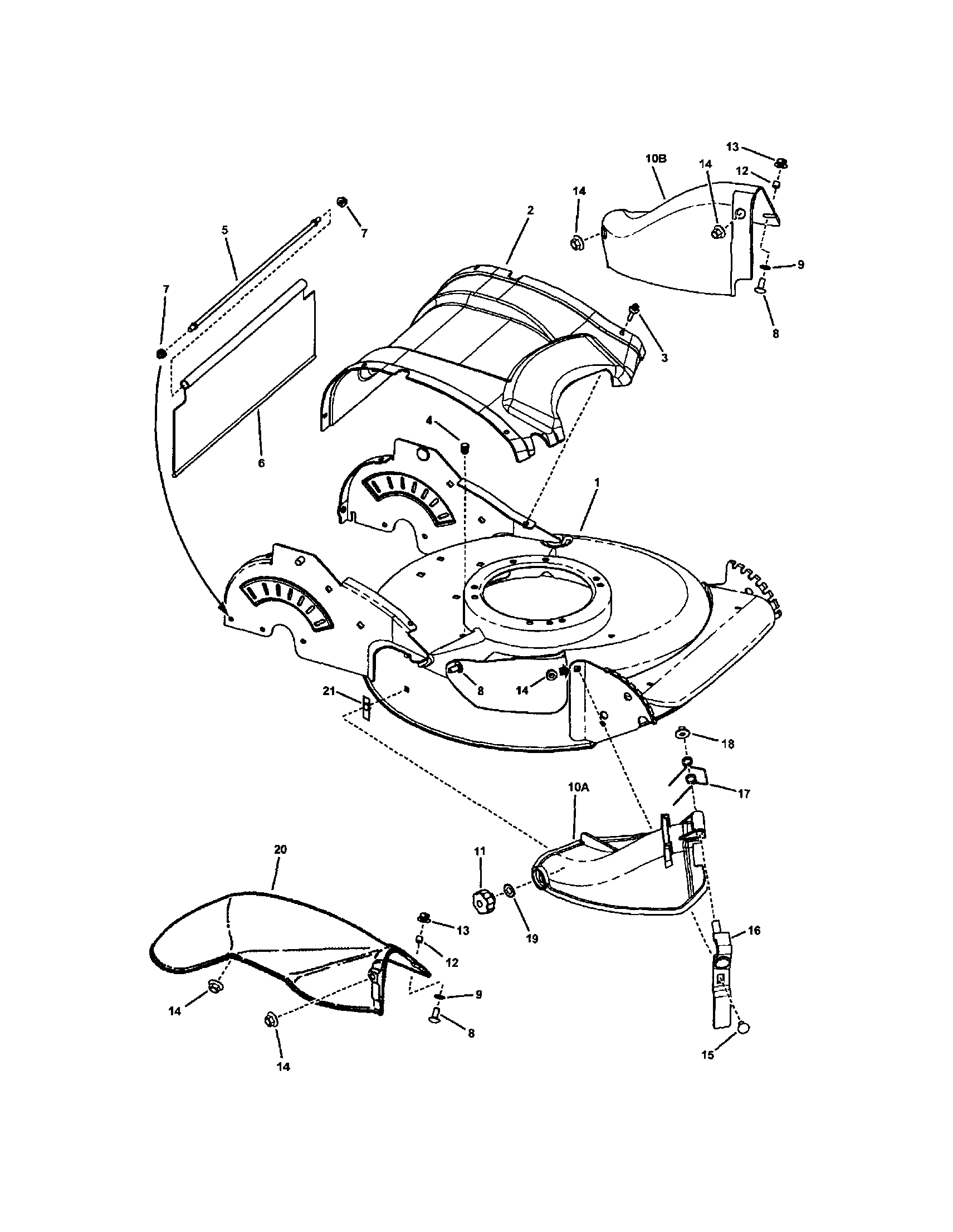 Snapper 7800008 (SPV21E) guards/covers diagram