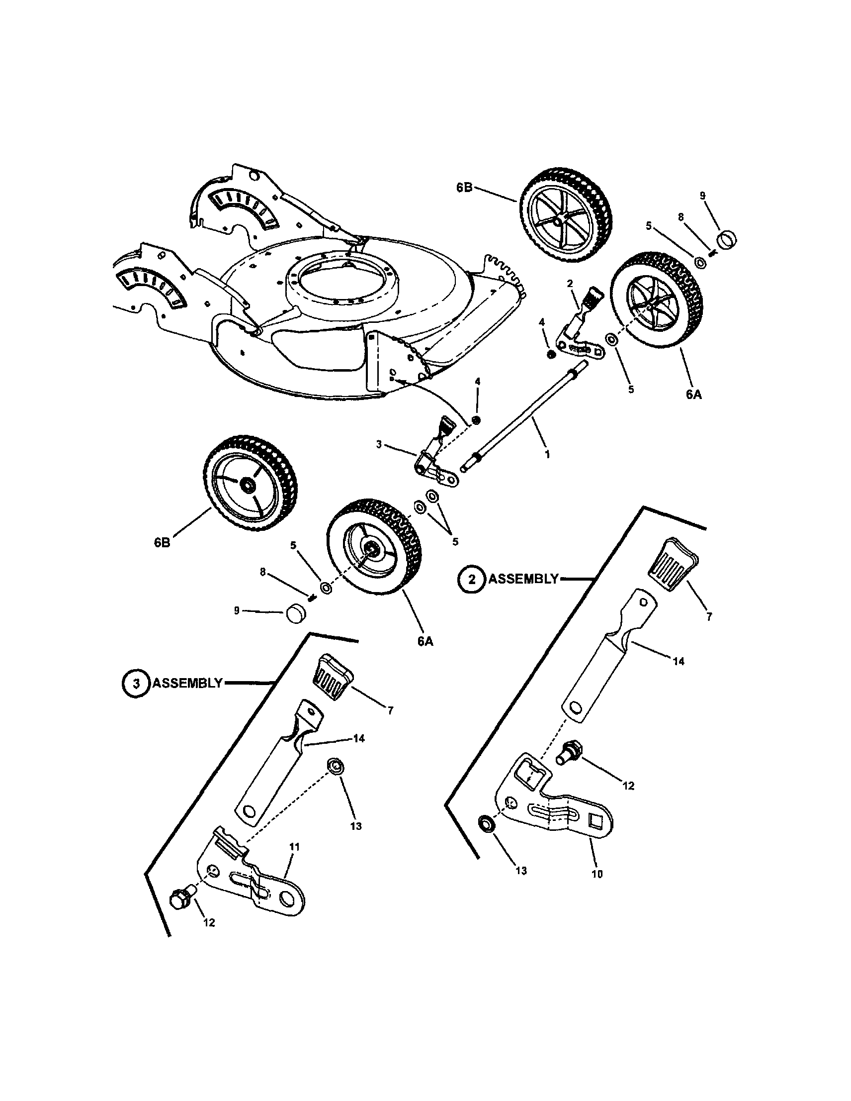 Snapper 7800008 (SPV21E) front wheels diagram