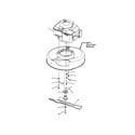 Snapper 7800004 (SP21) engine/blade diagram