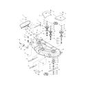 Snapper GT2354 (2690118) 54" mower deck-housing/arbors/blade diagram