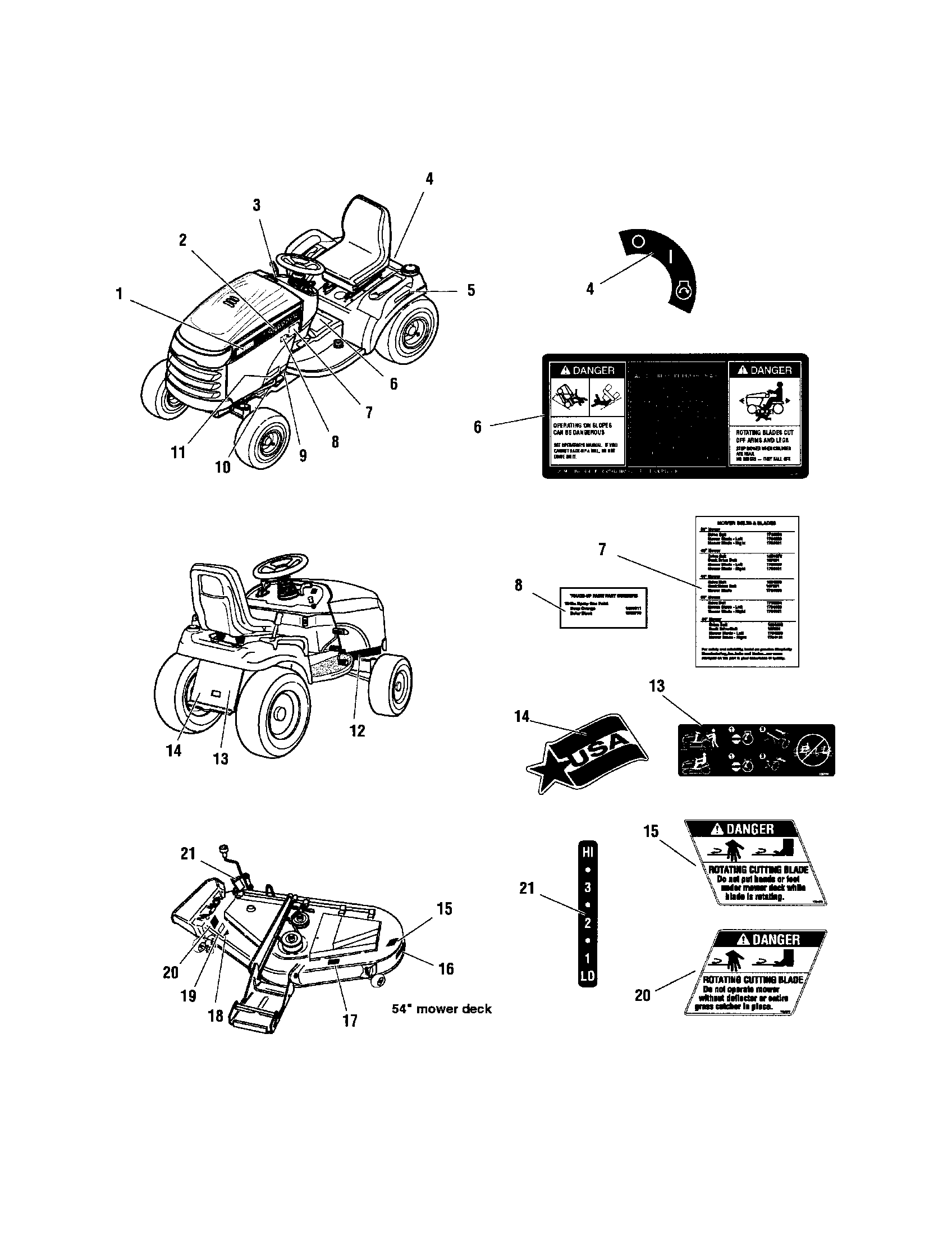 Snapper 2690118 decals diagram