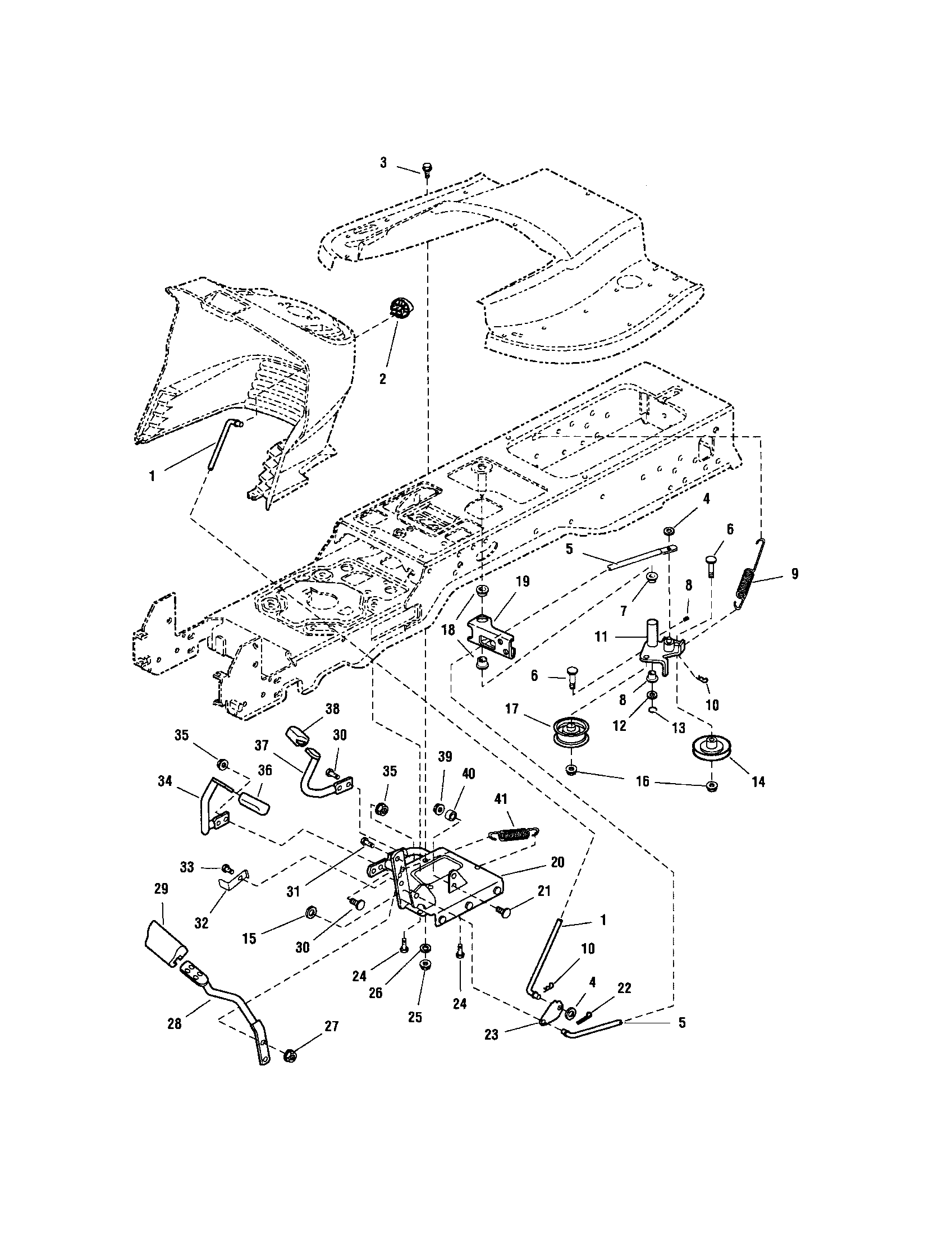 Snapper LT2040 (2690500) controls diagram