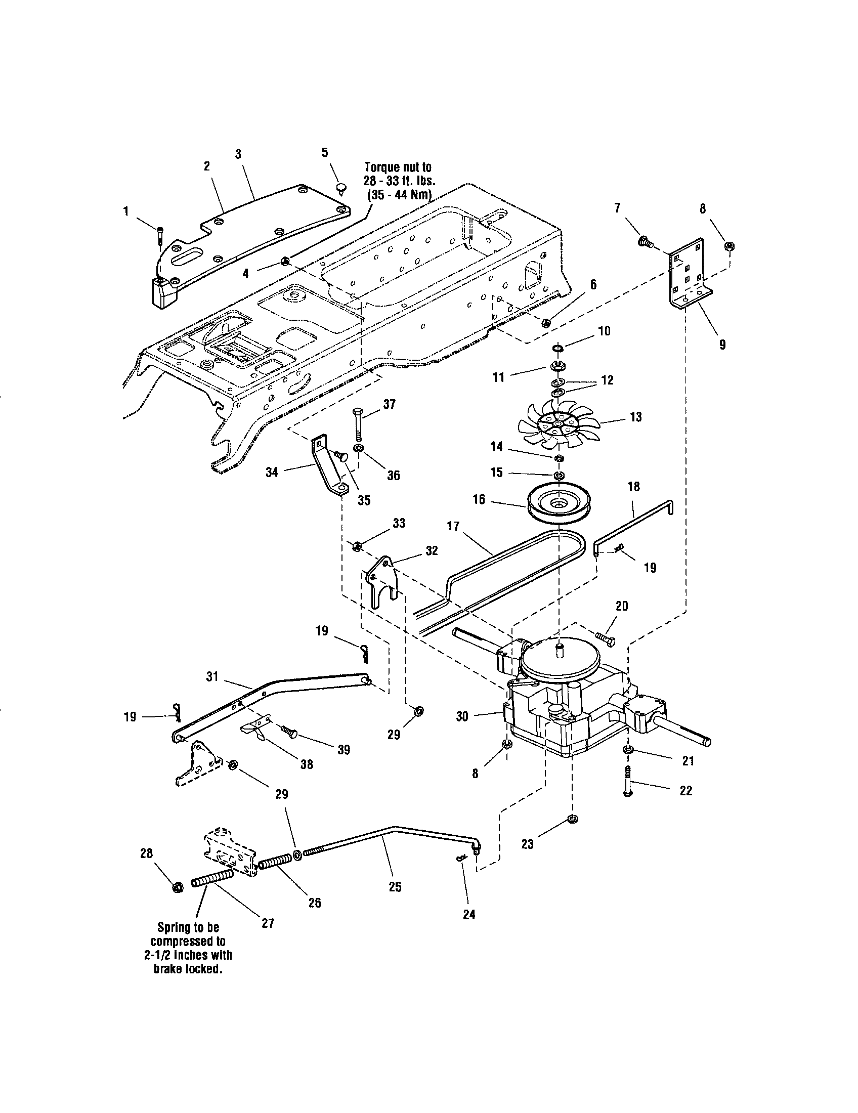 Snapper LT2040 (2690500) transmission-tuff torq k-57 diagram