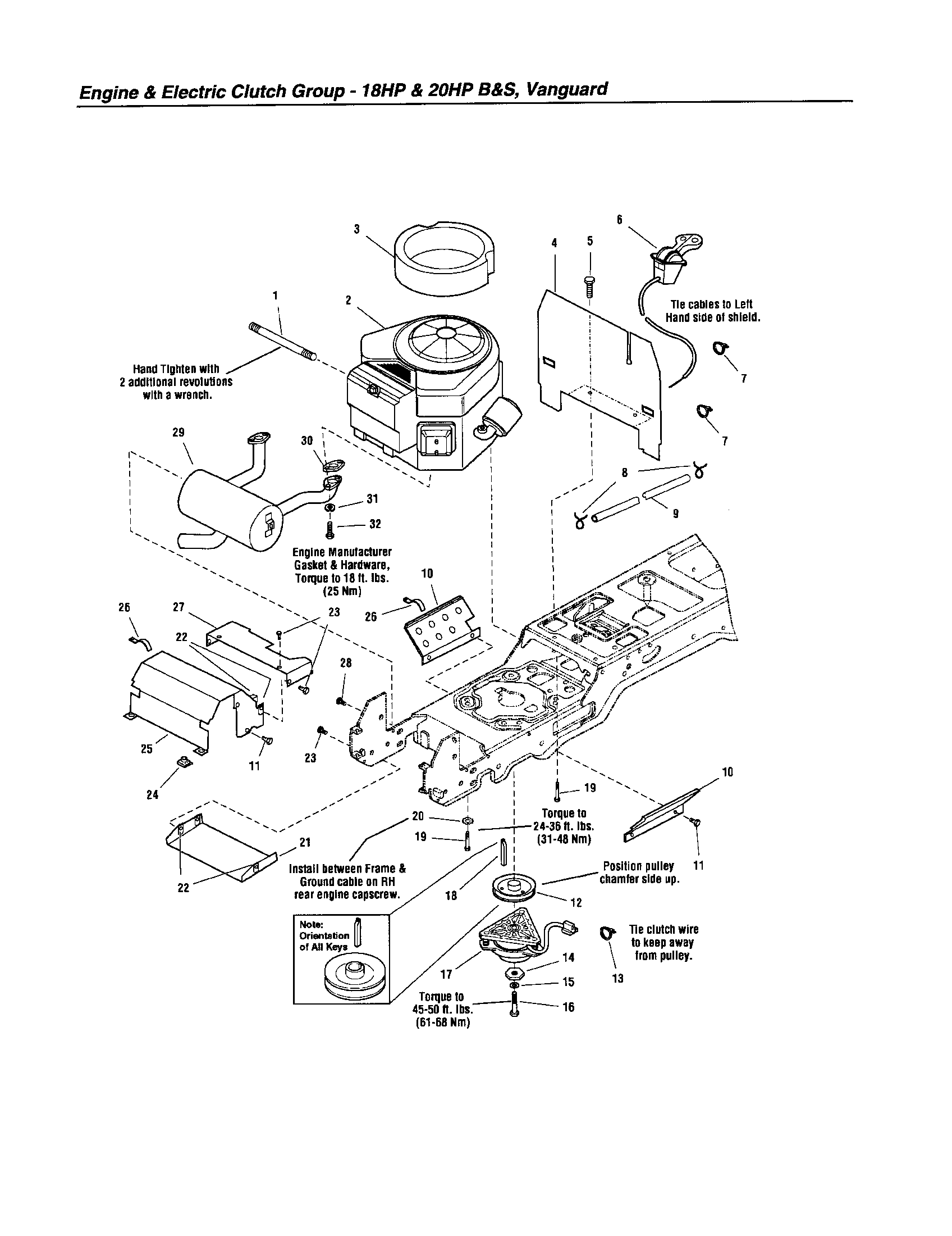 Snapper LT2040 (2690500) engine/electric clutch diagram