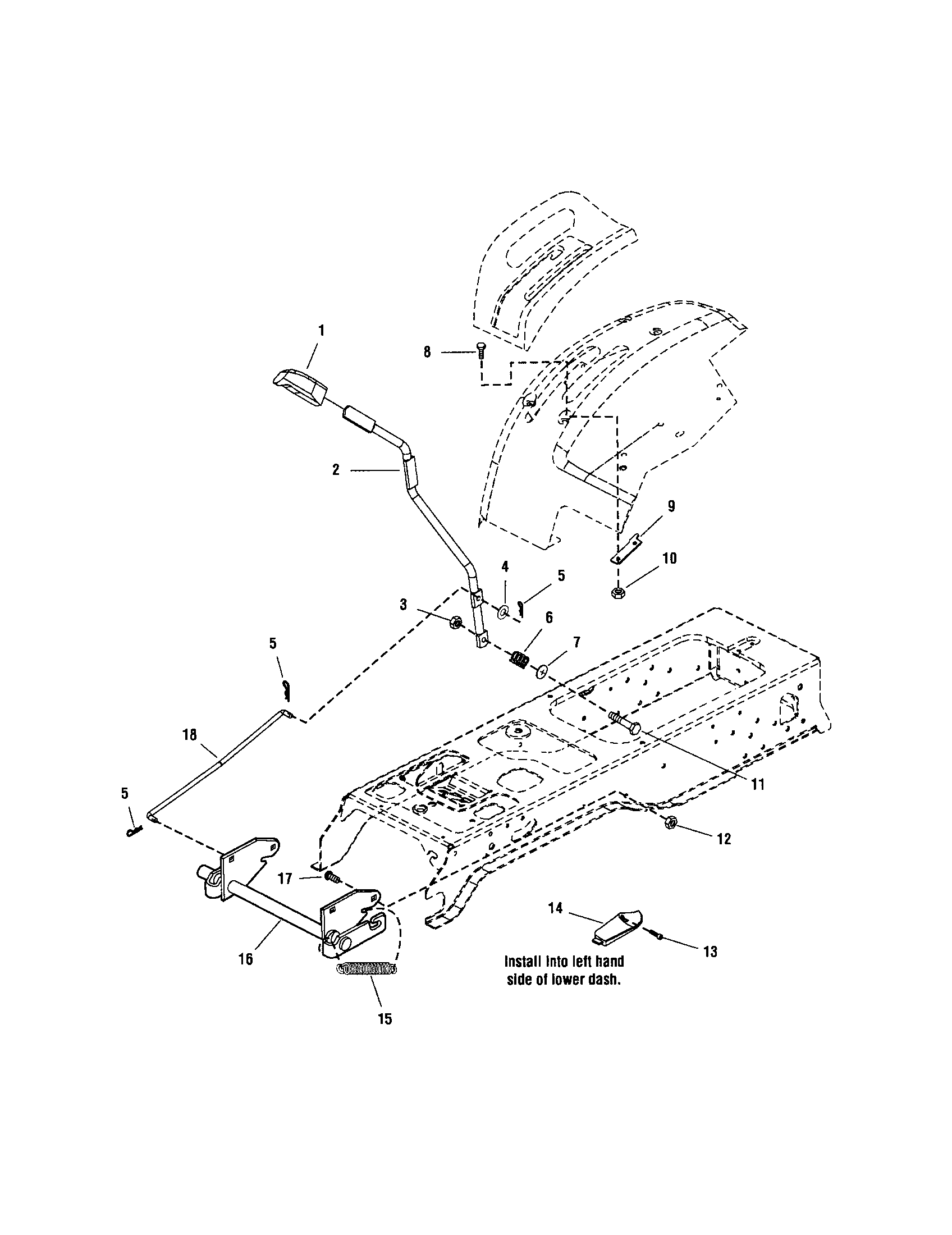 Snapper LT2040 (2690500) manual lift with cruise control diagram
