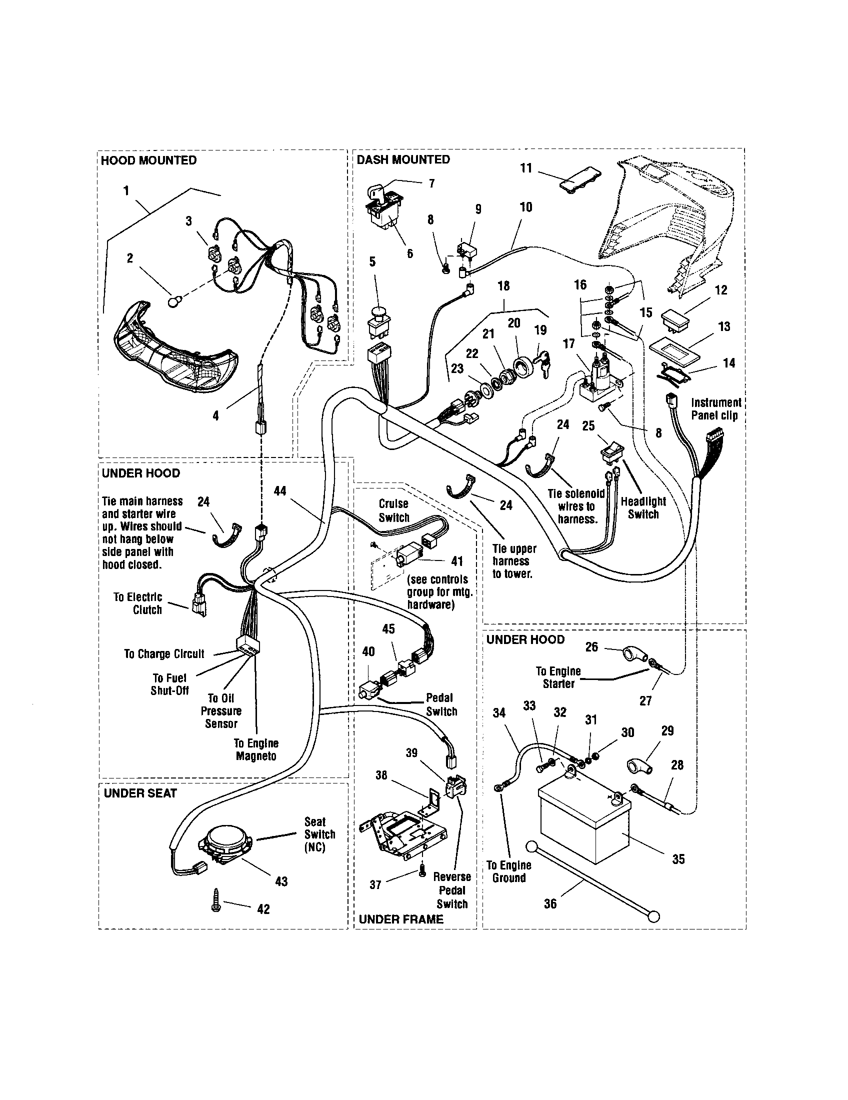Snapper LT2040 (2690500) electrical diagram