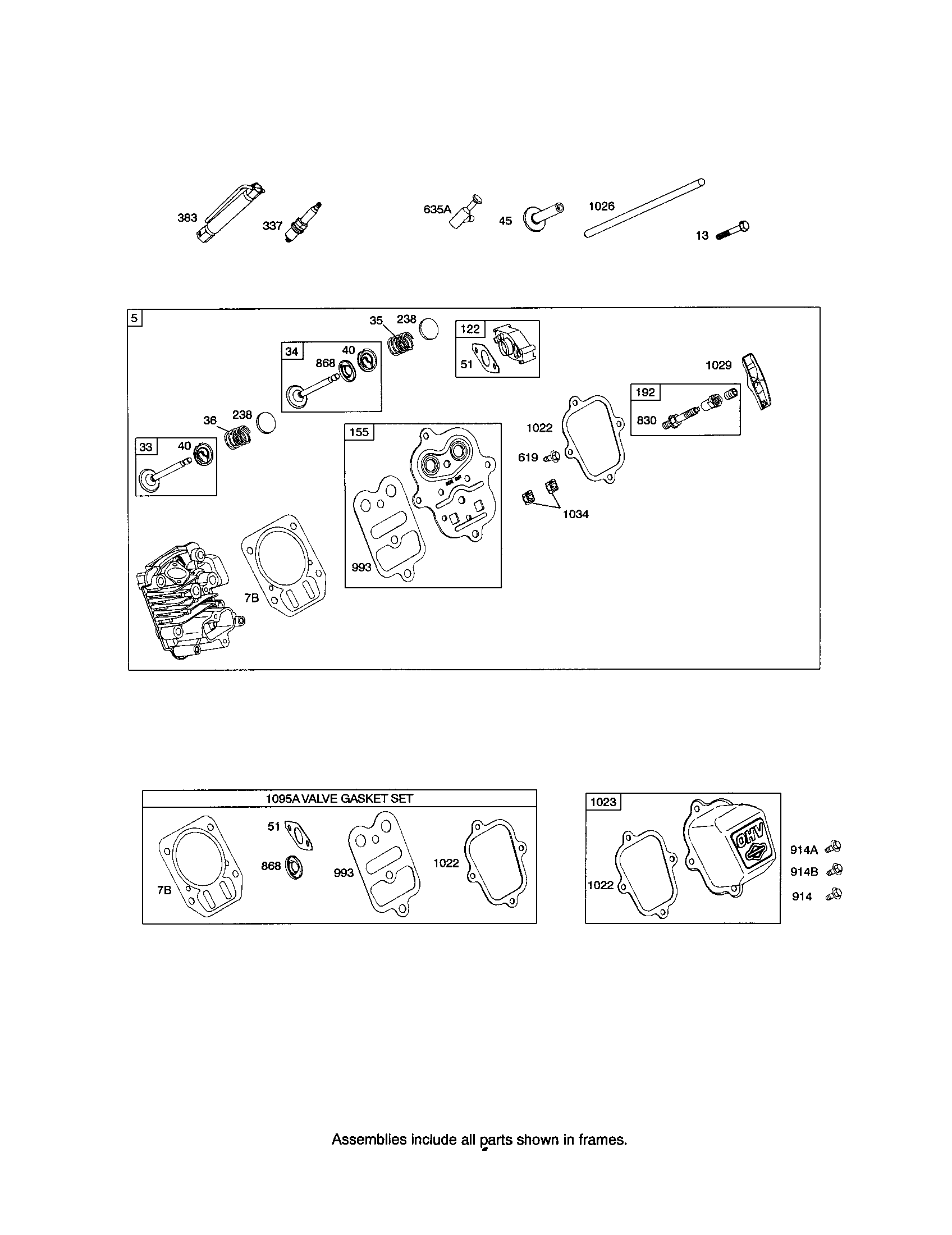 Snapper 130887260 head-cylinder diagram