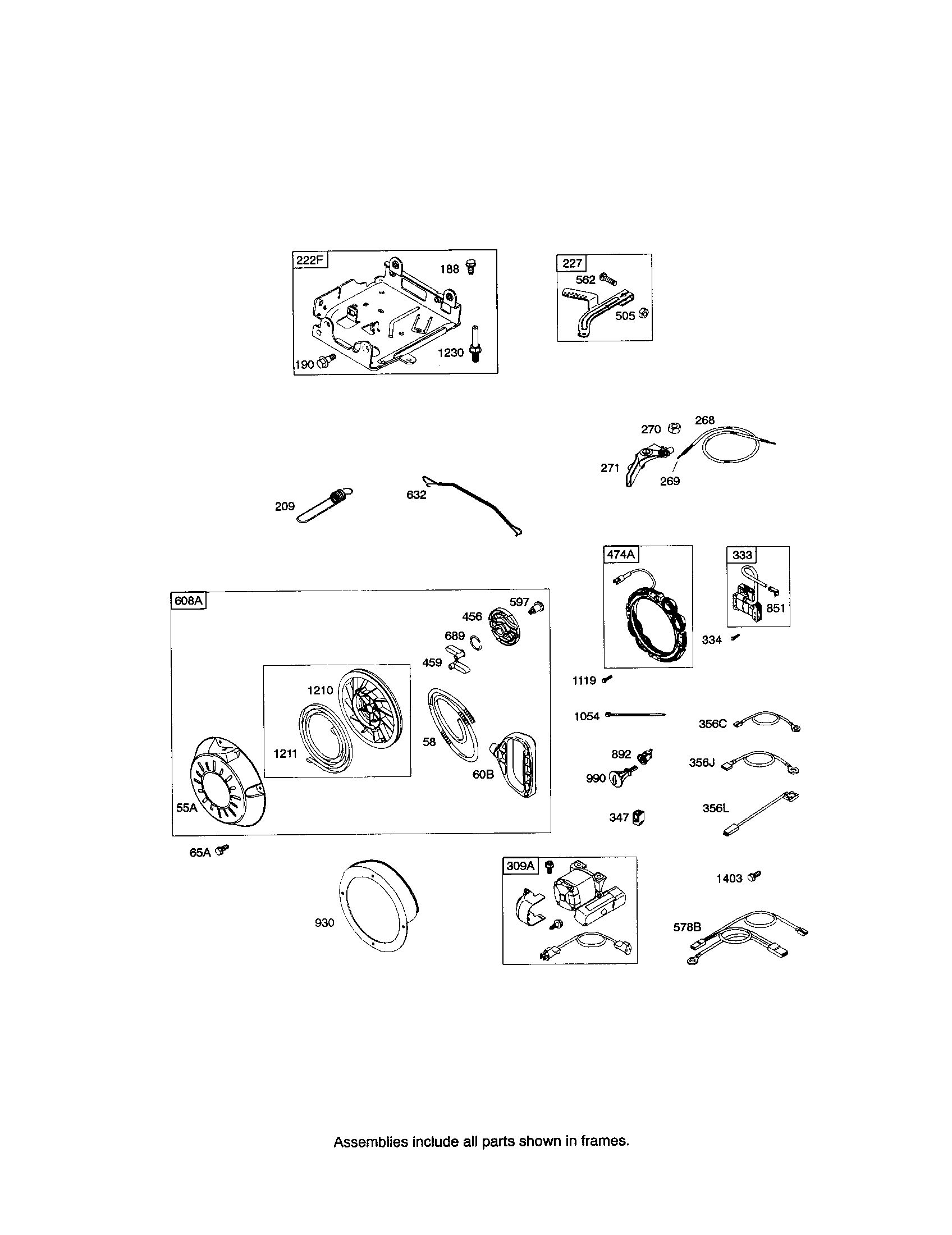 Snapper 130887260 starter rewind/motor-starter diagram