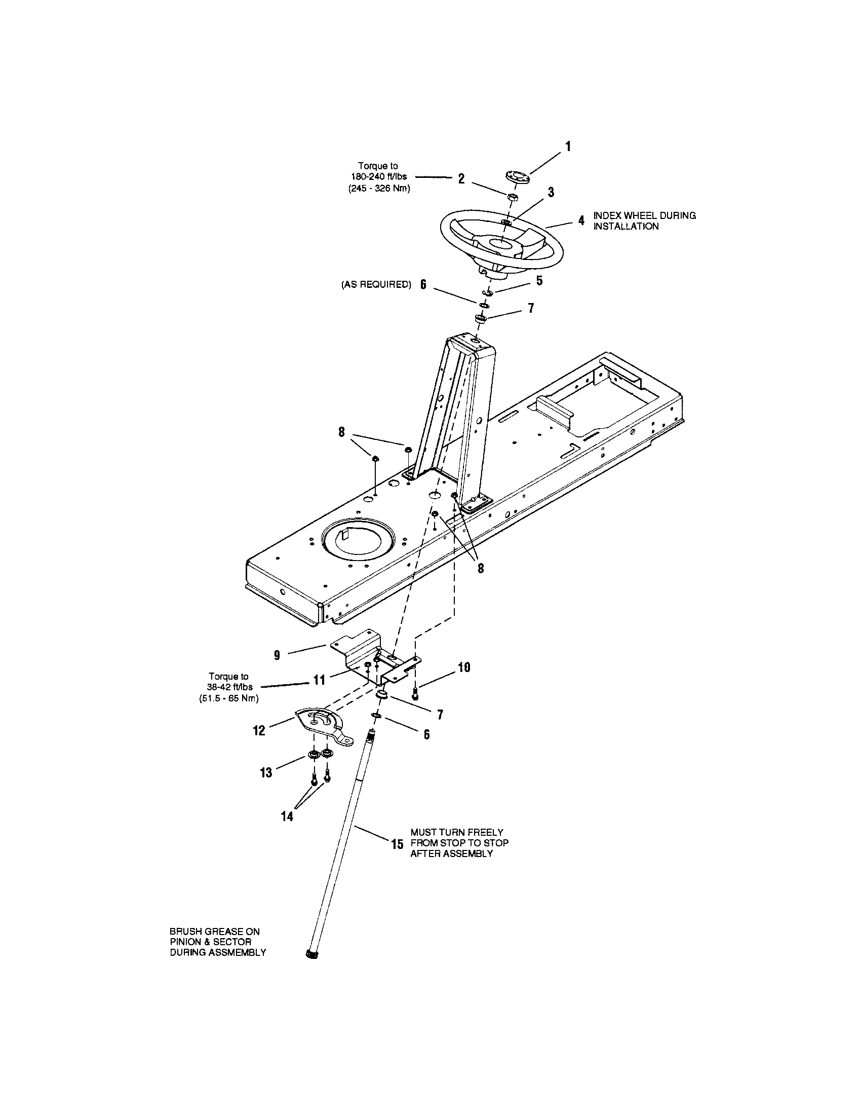 Snapper LT18500 (2690518) steering diagram
