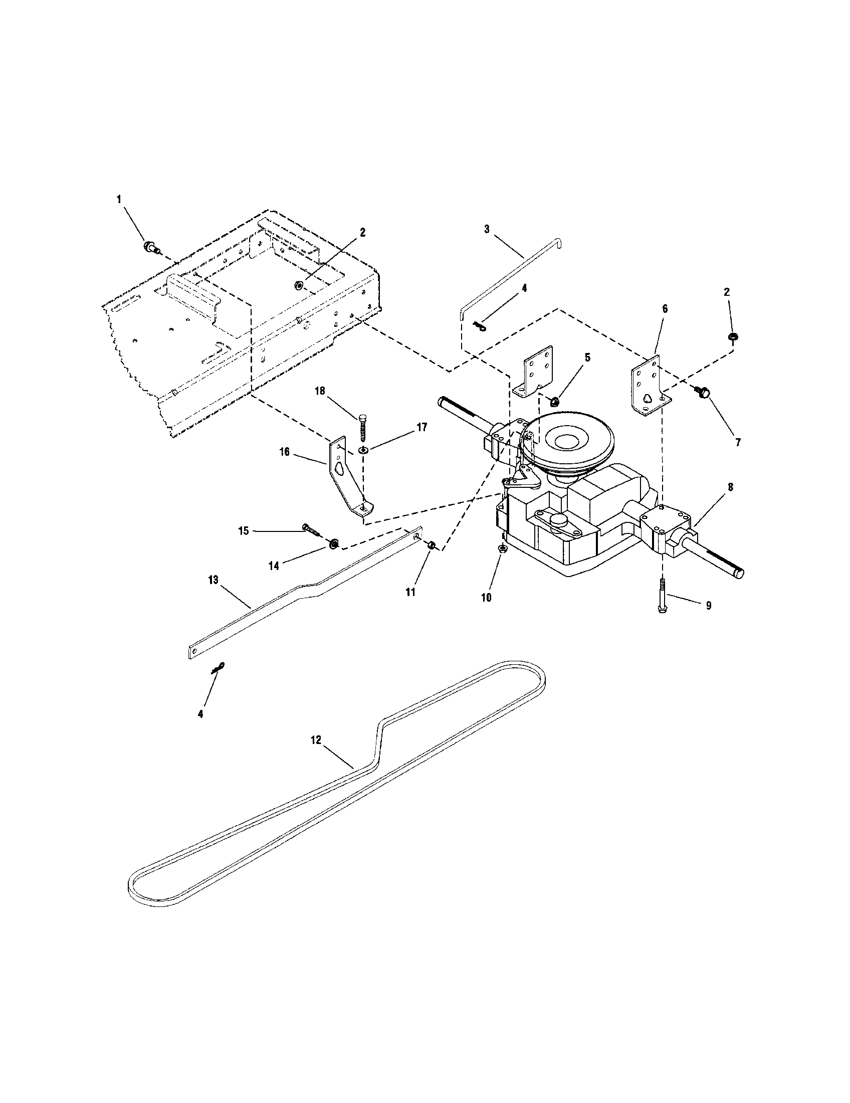 Snapper LT18500 (2690518) transmission diagram