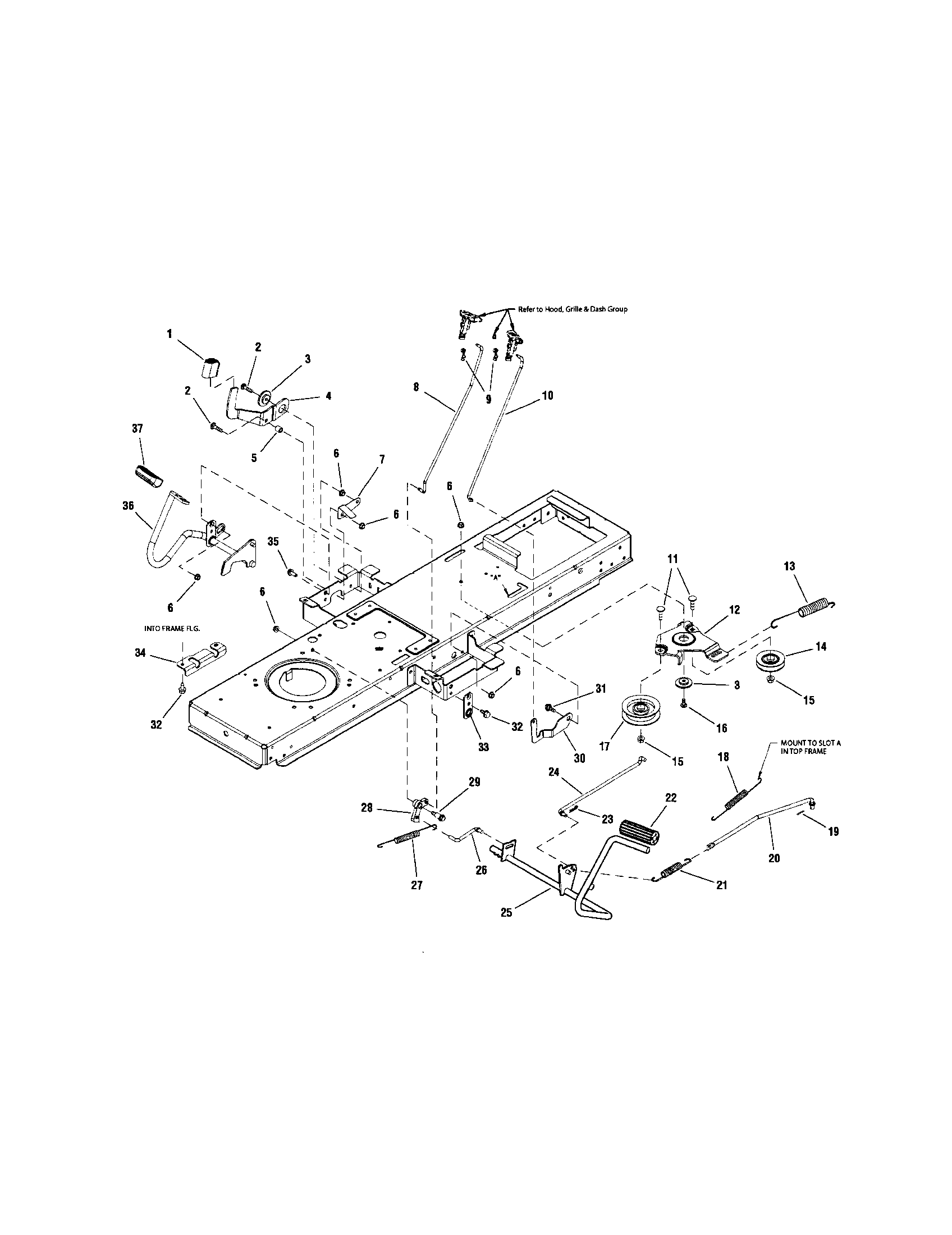 Snapper LT18500 (2690518) controls diagram