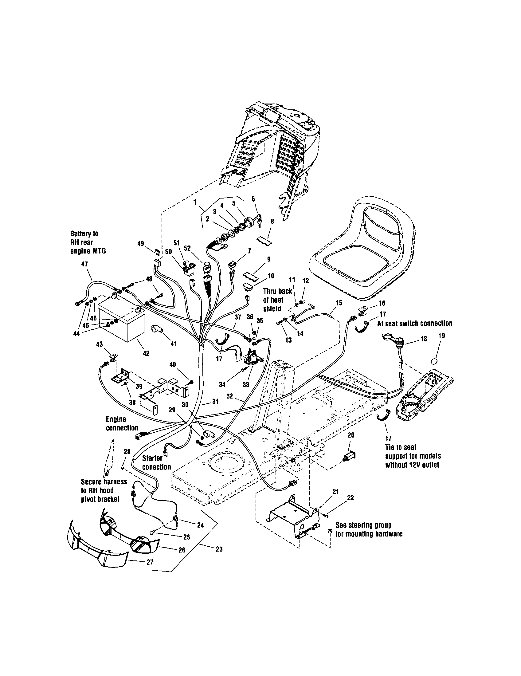 Snapper LT18500 (2690518) electrical diagram