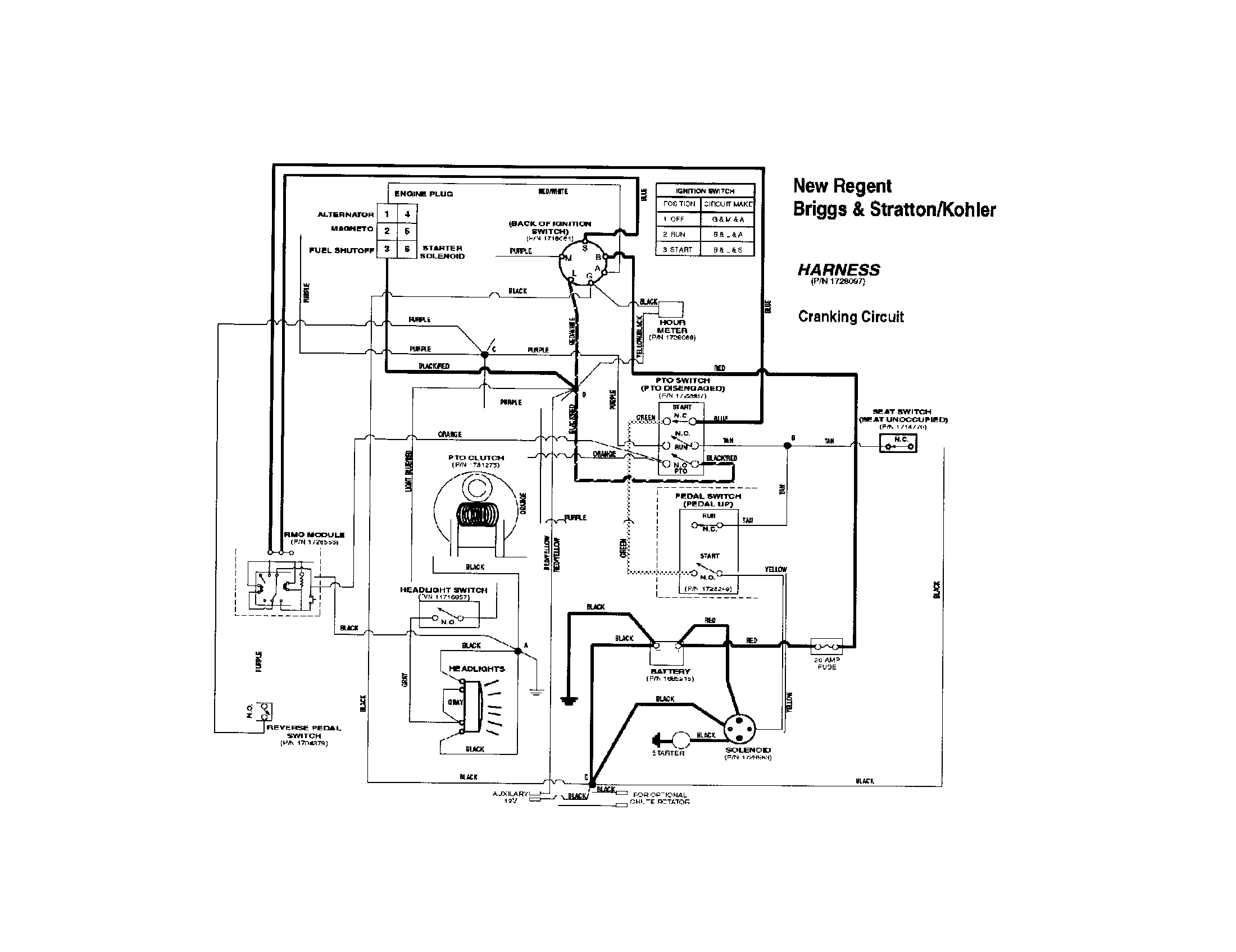 Snapper LT18500 (2690518) wiring schematic (1728097) diagram