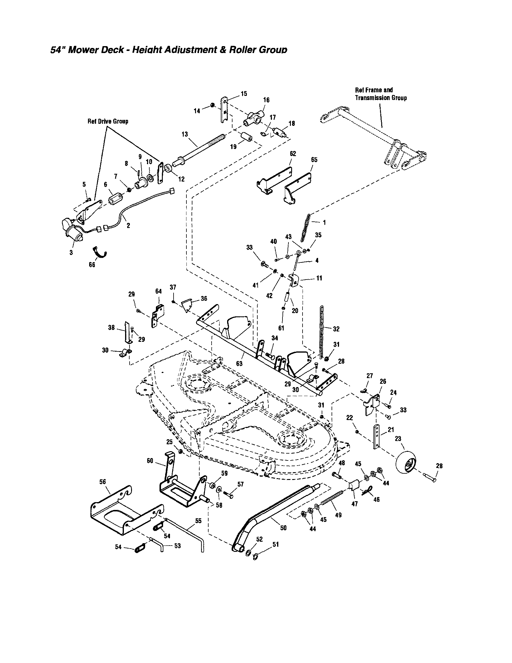 Snapper 2690628 height adjustment/roller diagram