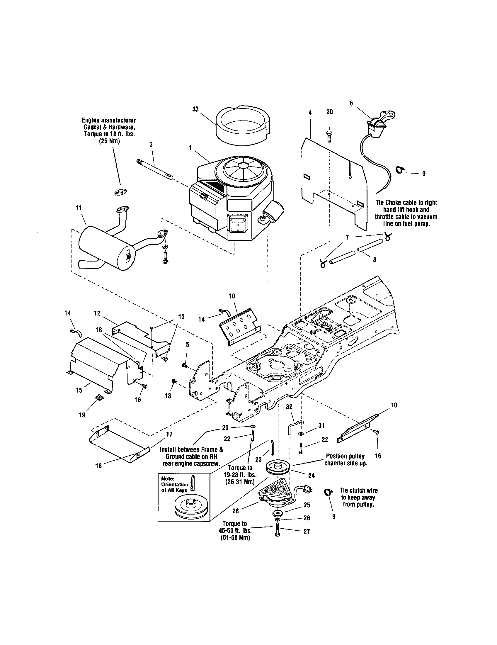 Snapper 2690630 engine/electric clutch-25hp kohler diagram