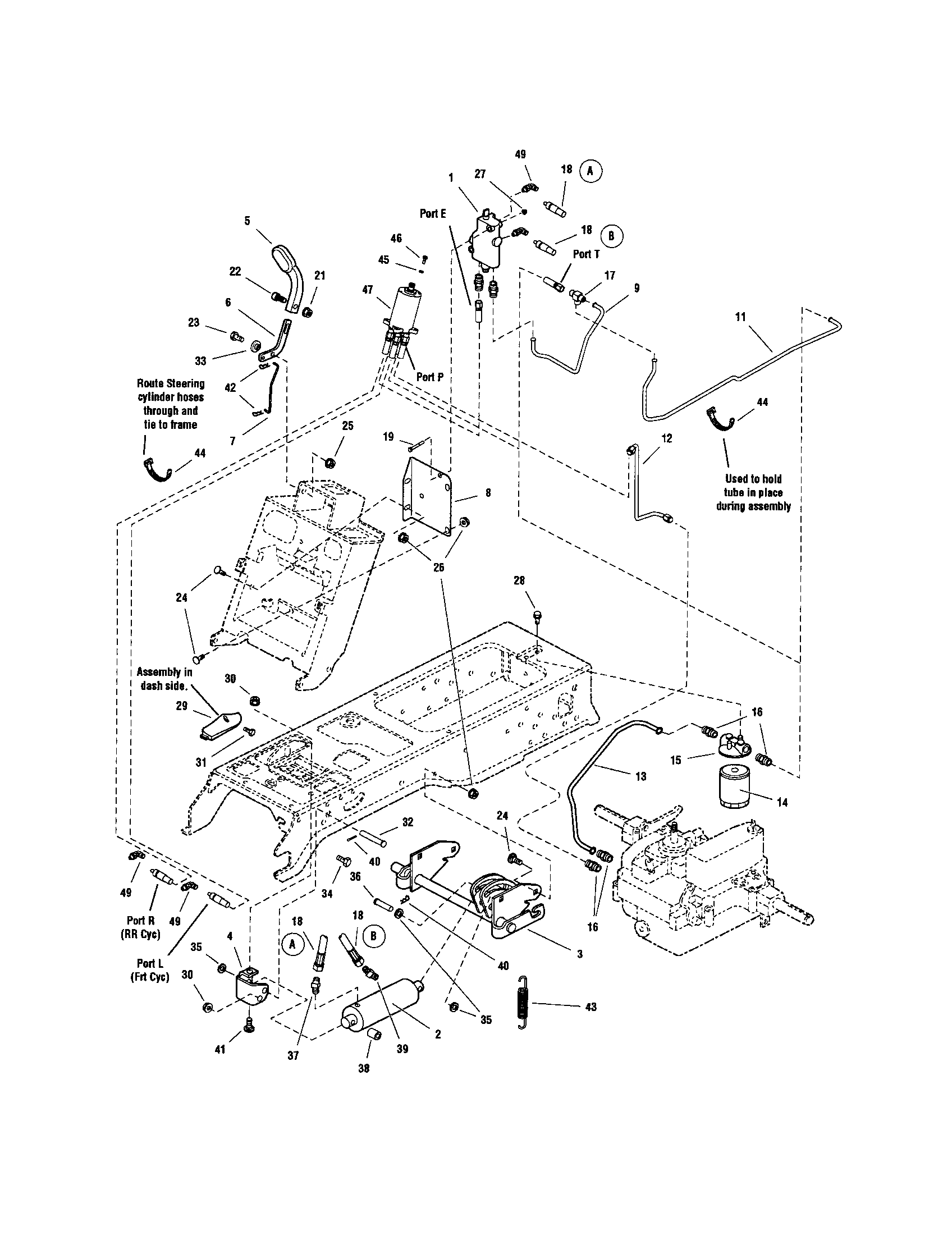 Snapper 2690630 hydraulic lift with power steering diagram