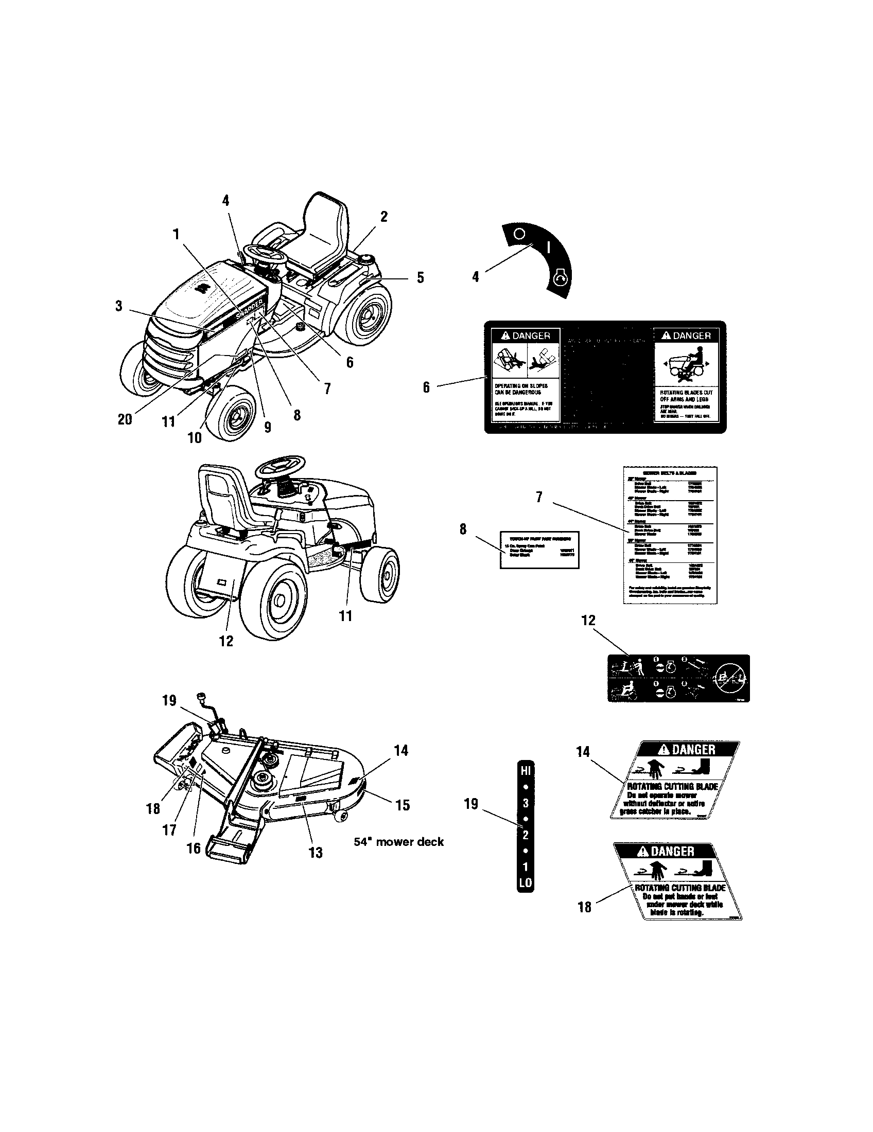 Snapper 2690630 decals diagram