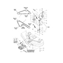 Snapper YT2350 (1694817) 50" mower deck-clutch/support diagram